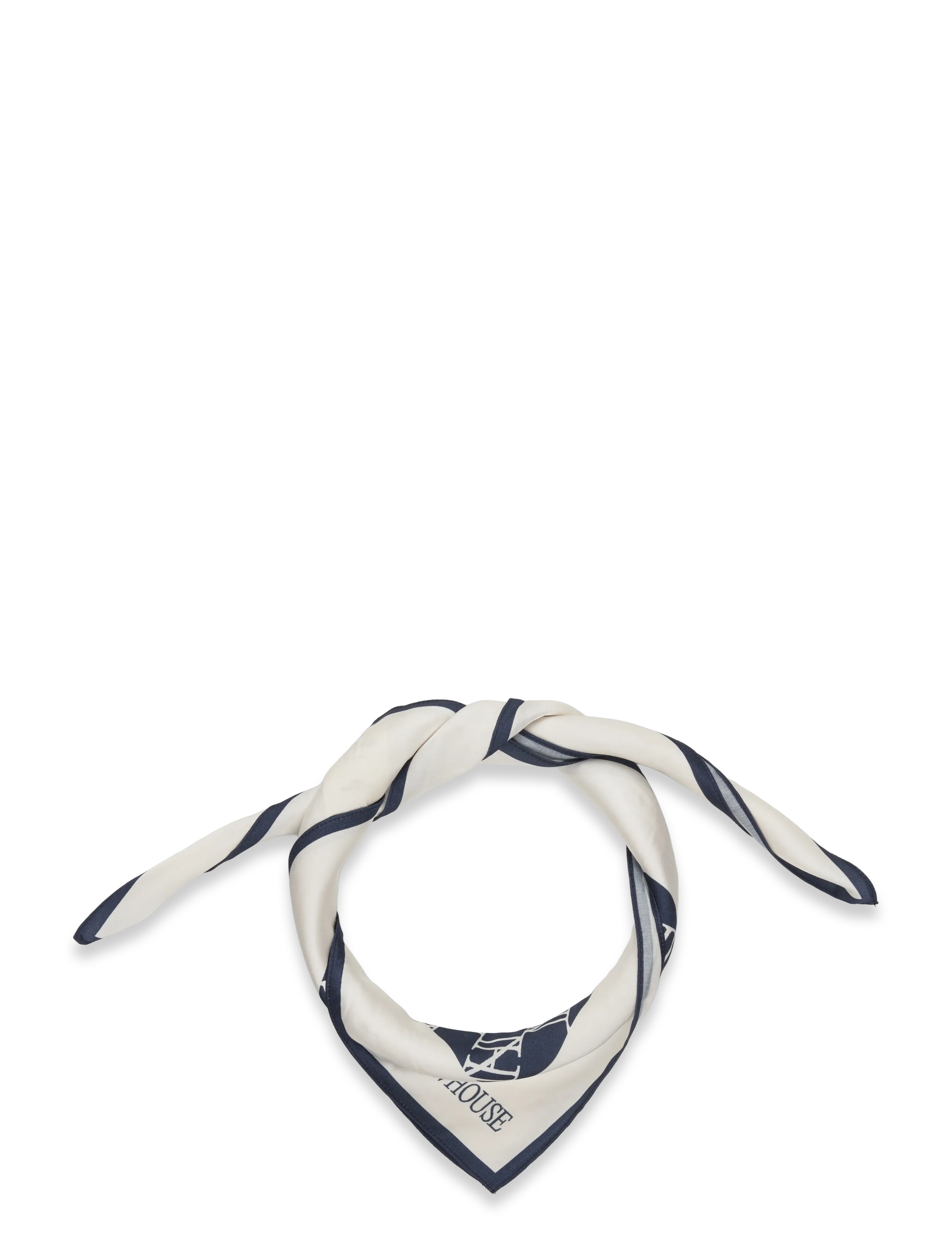 Newhouse - Heritage Silk Scarf - modetrends - navy - 2
