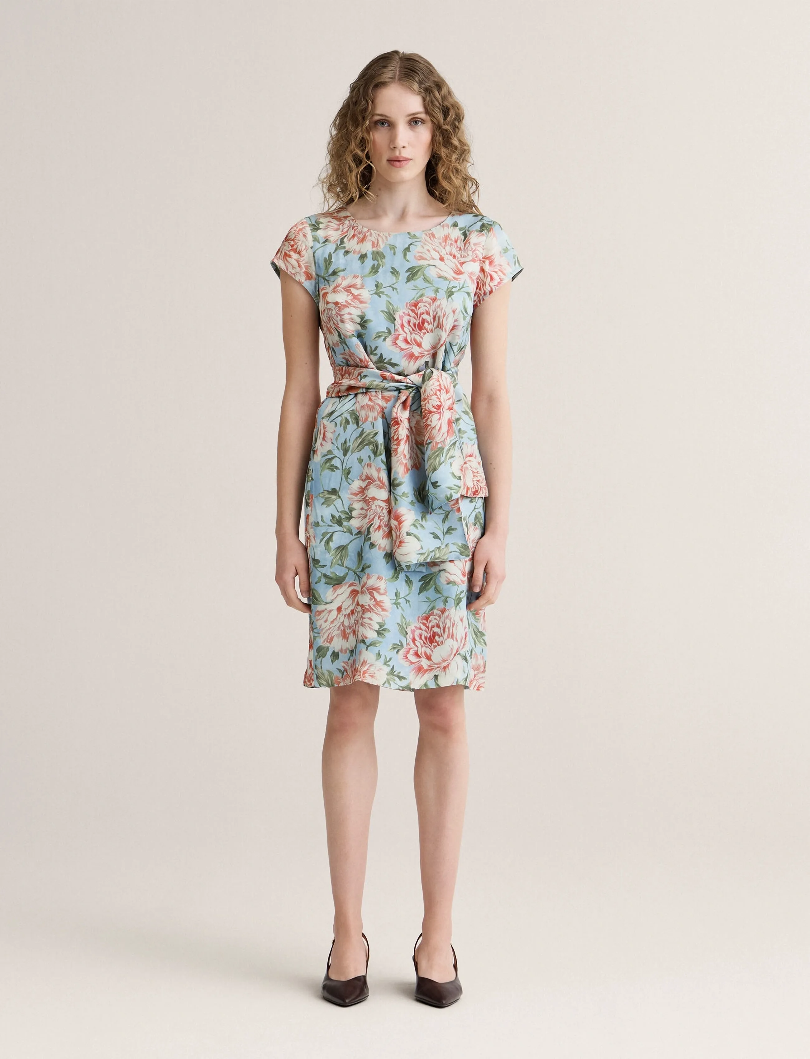 Newhouse Klara Rose Dress - Midikleidid - LIGHT BLUE / blue