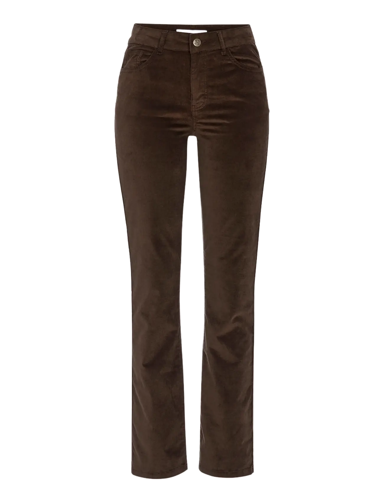 Newhouse - Nora long Velvet Trousers - manchesterbyxor - chocolate - 1