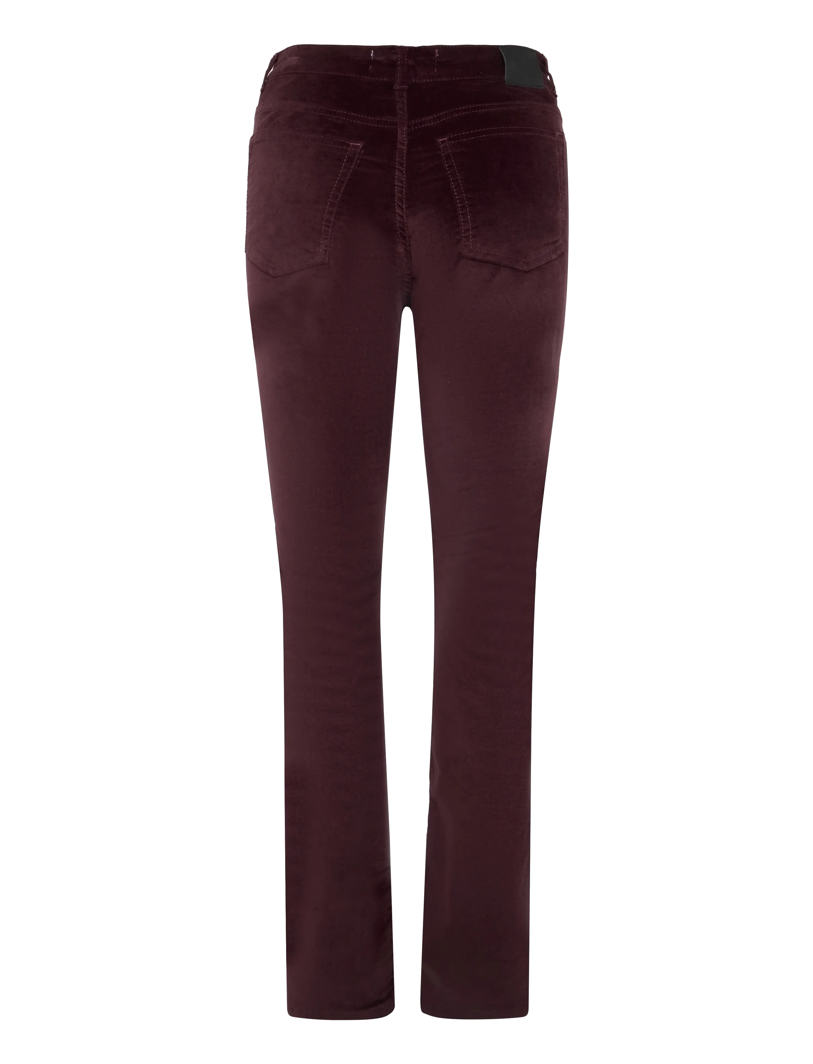 Newhouse - Nora long Velvet Trousers - corduroy pants - dark burgundy - 2