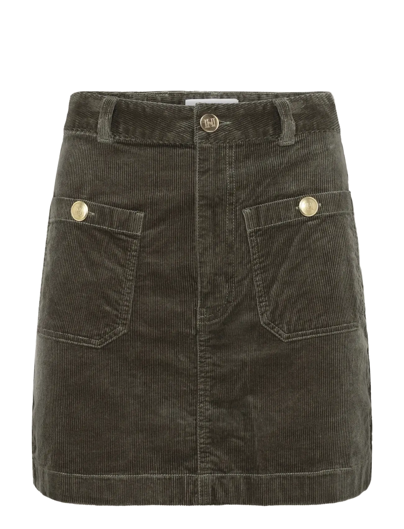 Newhouse Carmela Cord Skirt - Skirts - HUNTER'S GREEN / khaki/green