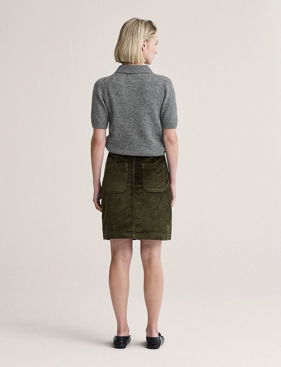 Newhouse - Carmela Cord Skirt - short skirts - hunter's green - 3