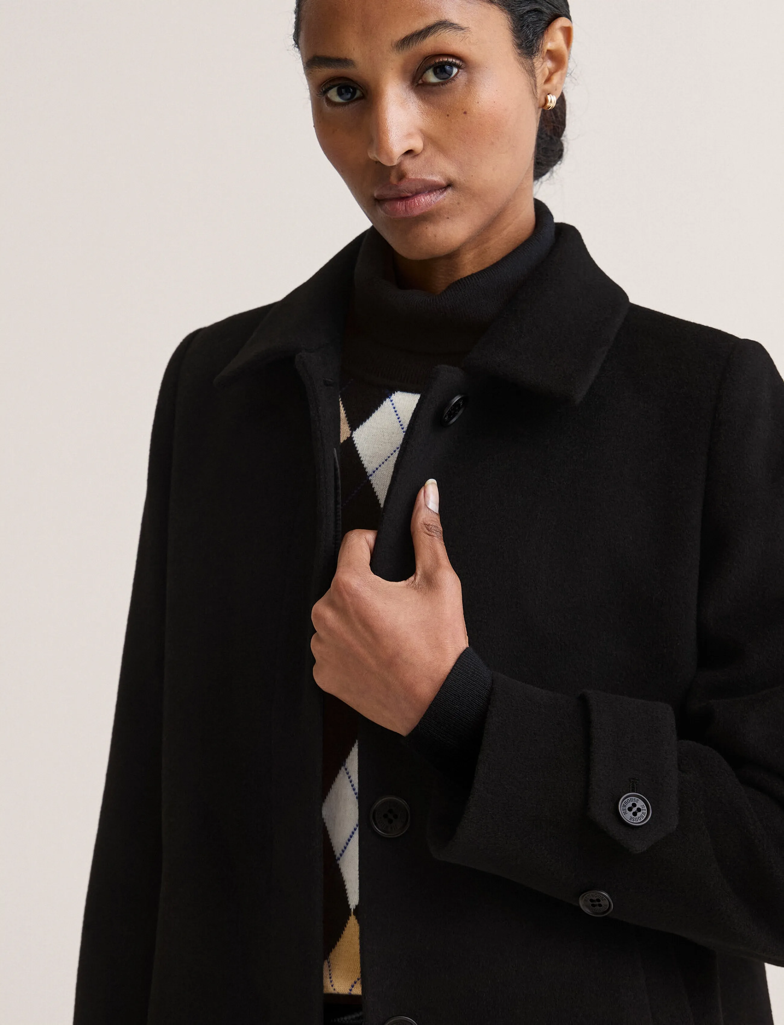 Newhouse - Paloma Carcoat - winter jackets - black - 3