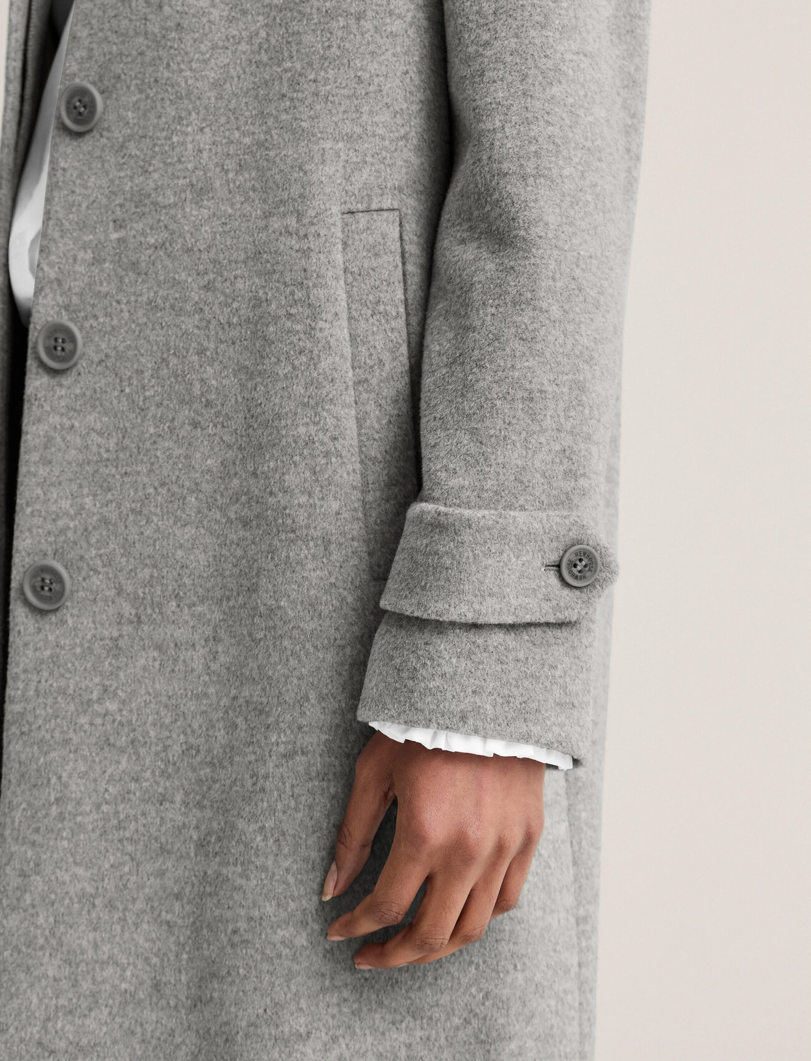 Newhouse - Paloma Carcoat - wollmäntel - grey melange - 4