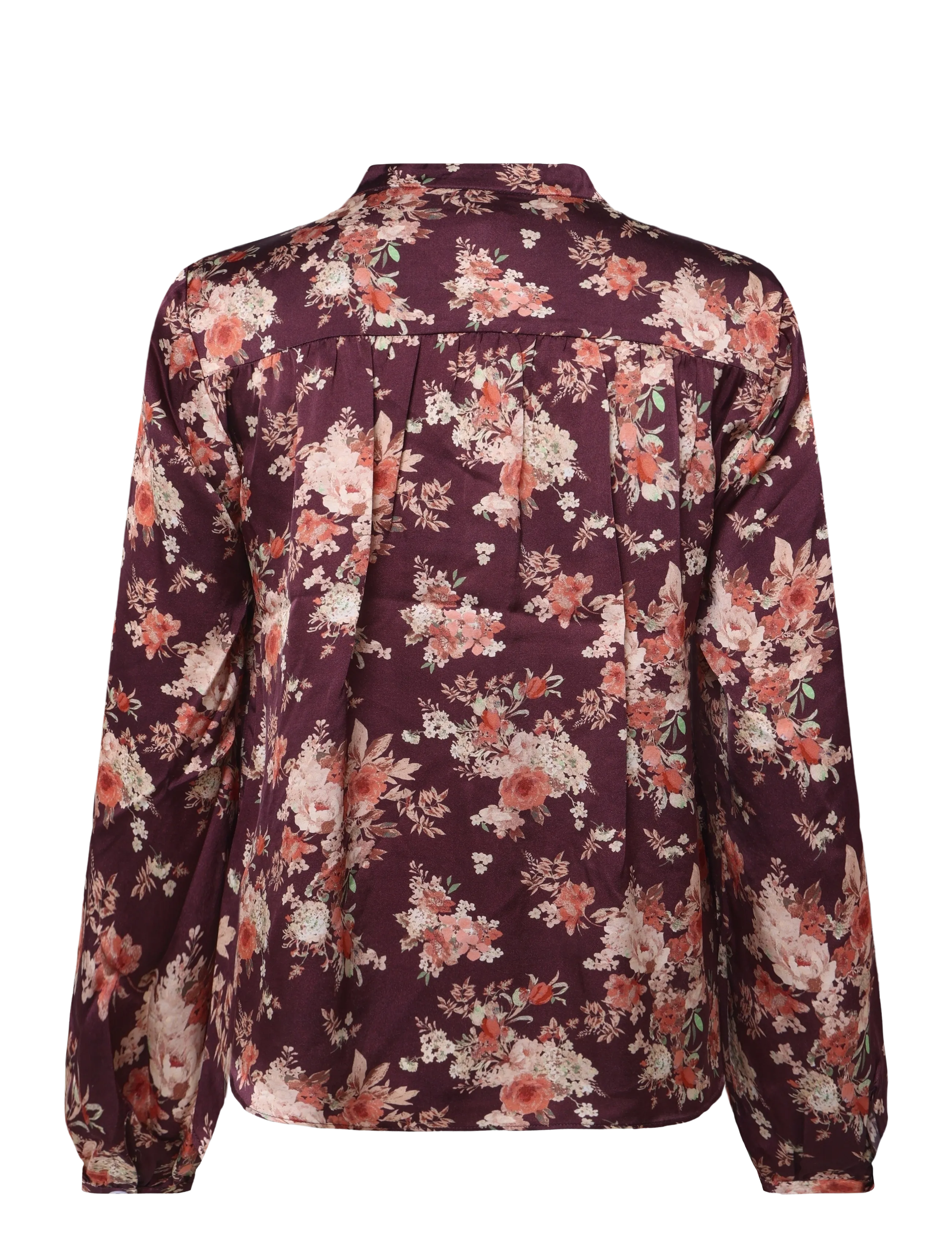 Newhouse - Celina Blouse - blouses à manches longues - dark burgundy - 2