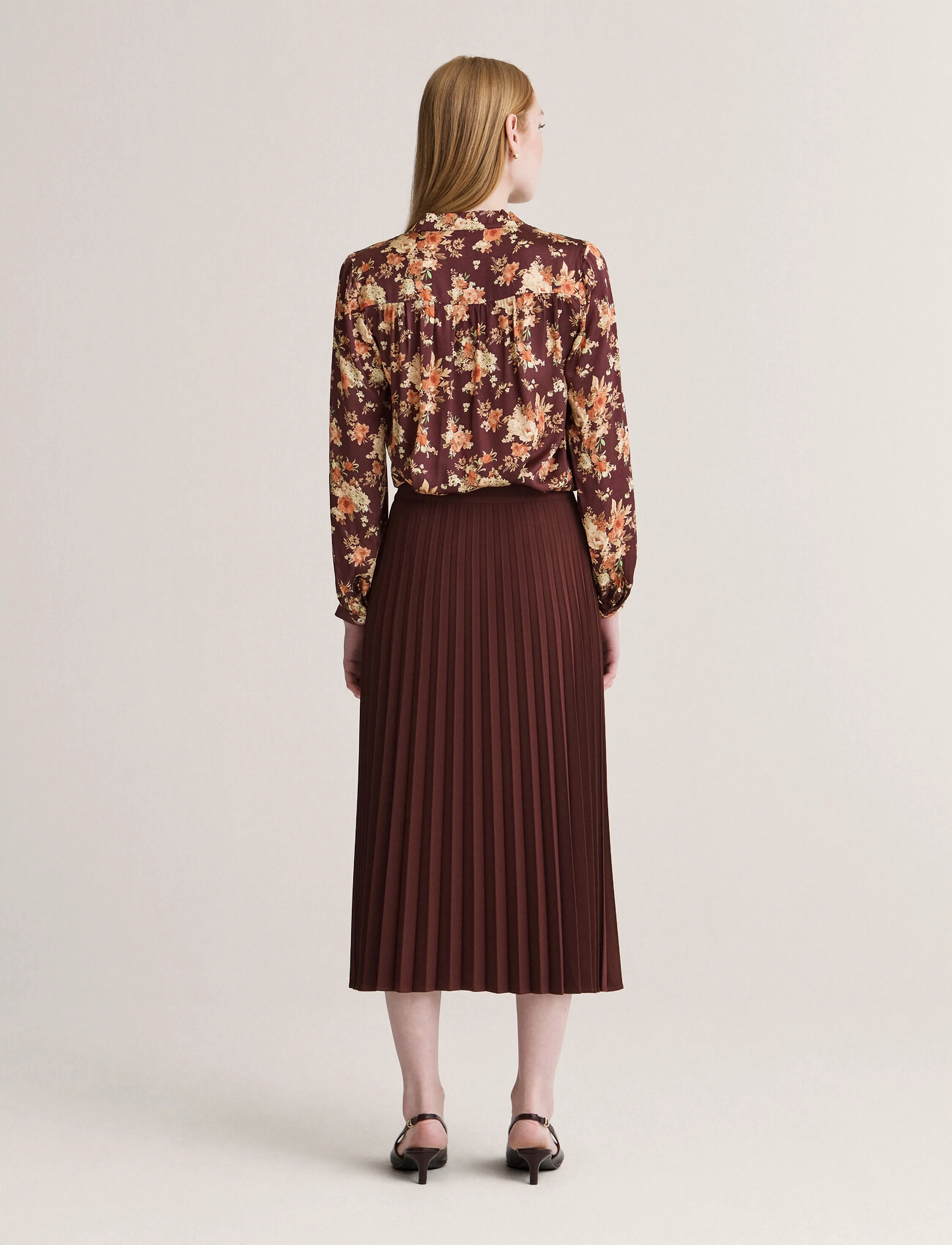 Newhouse - Celina Blouse - pikkade varrukatega pluusid - dark burgundy - 2