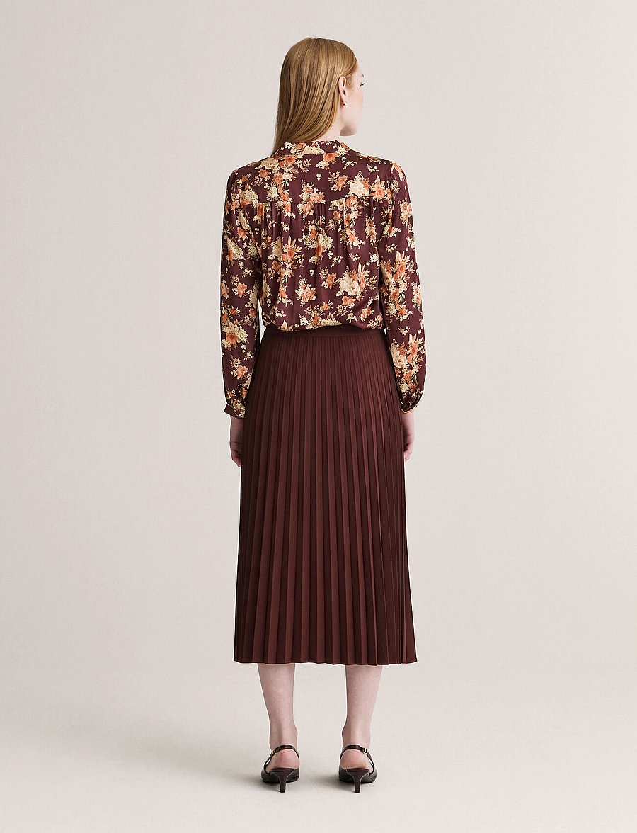 Newhouse - Celina Blouse - pikkade varrukatega pluusid - dark burgundy - 2