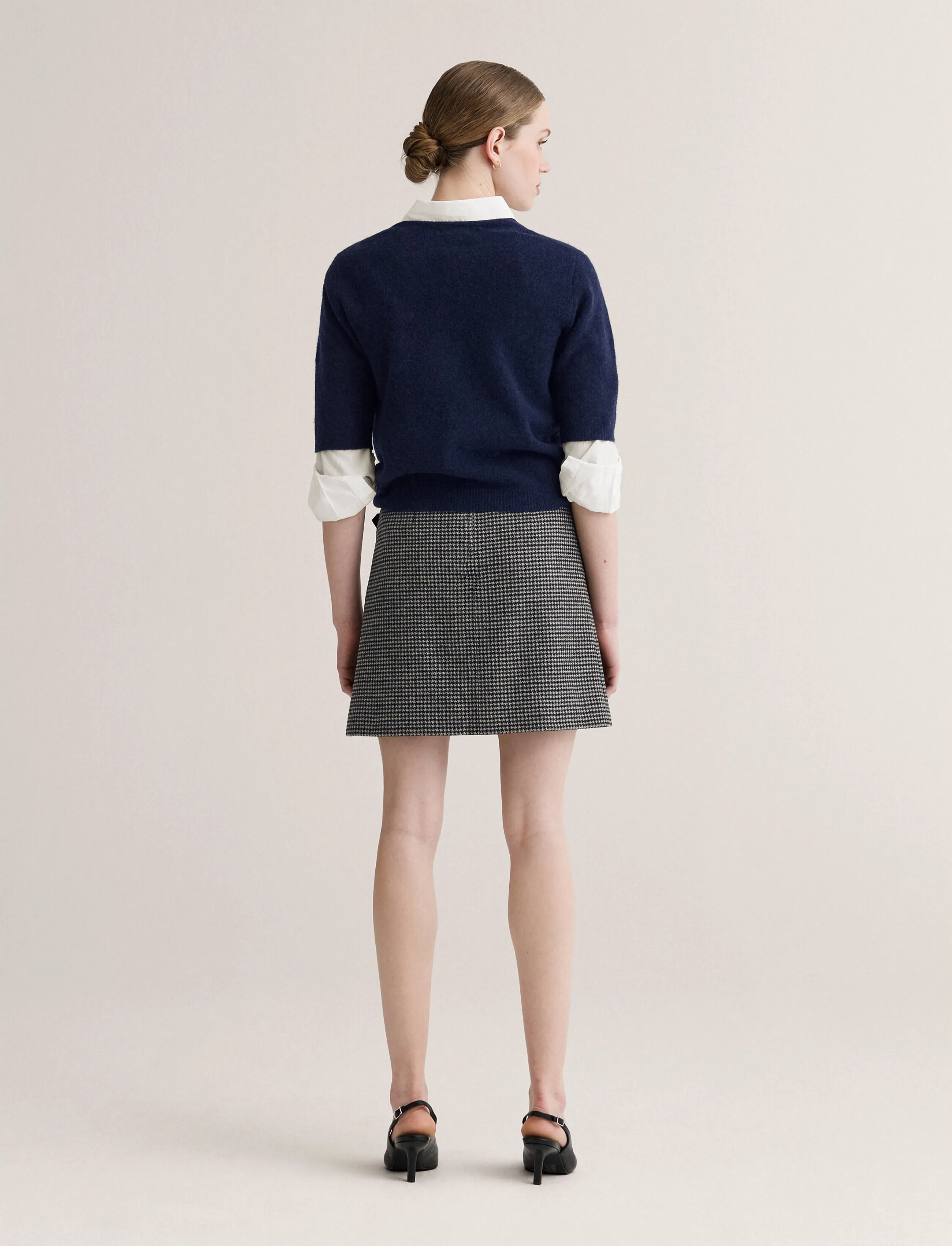 Newhouse - Cordelia Skirt - pleated skirts - navy - 3