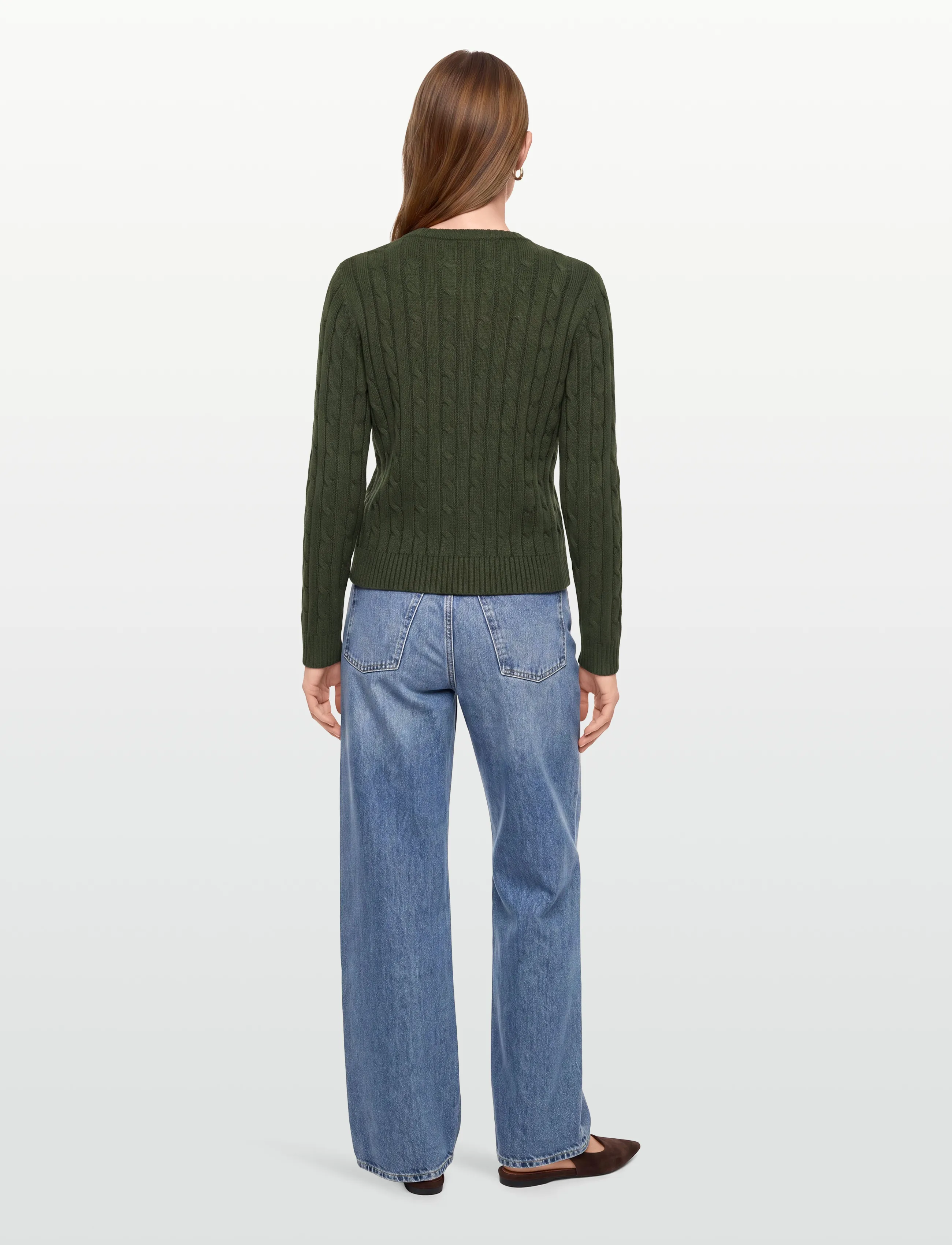 Newhouse - Brittany Cardigan - cardigans - green melange - 4