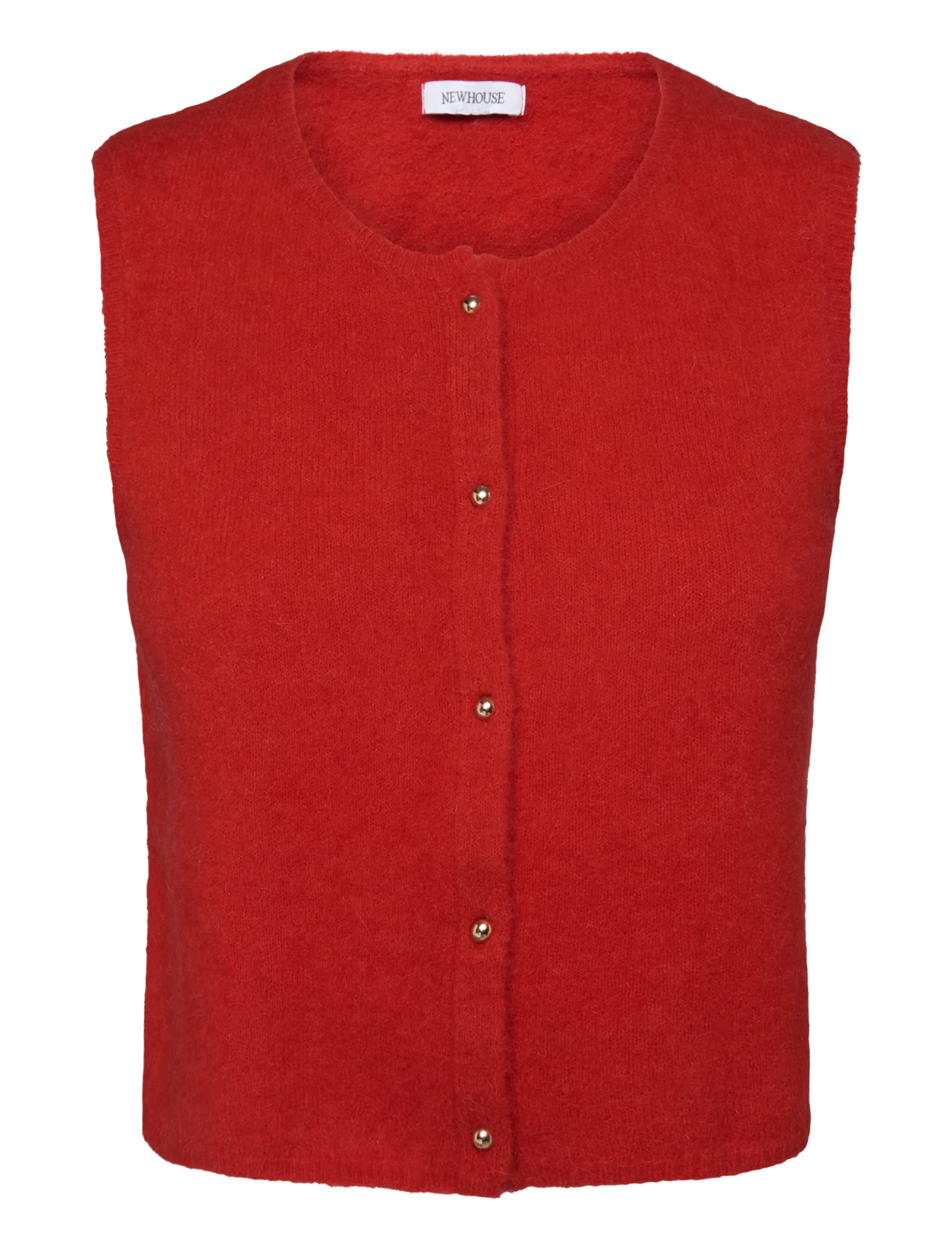 Newhouse Fanny Vest, Kvinder, Vest Med Knapper, Rød, Str: XL