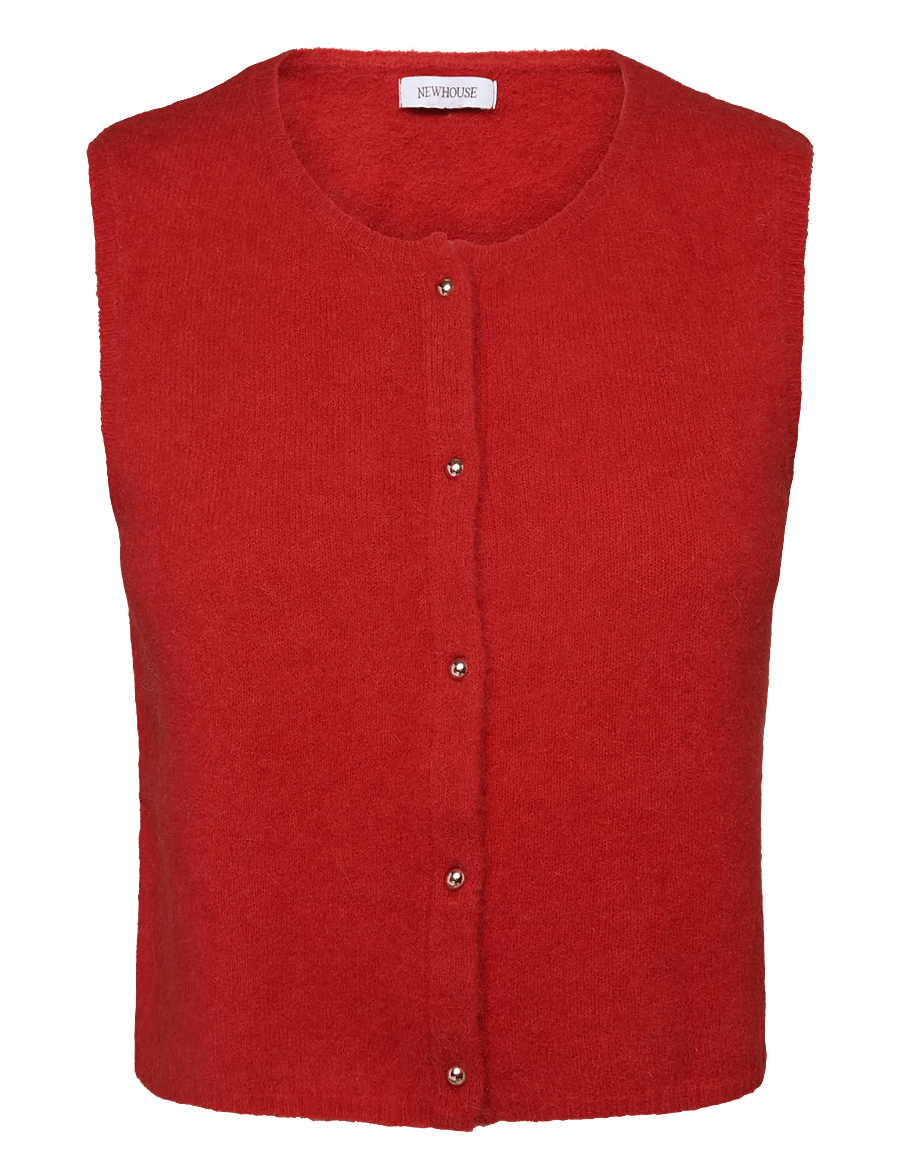Newhouse - Fanny Vest - neuleliivit - red - 1