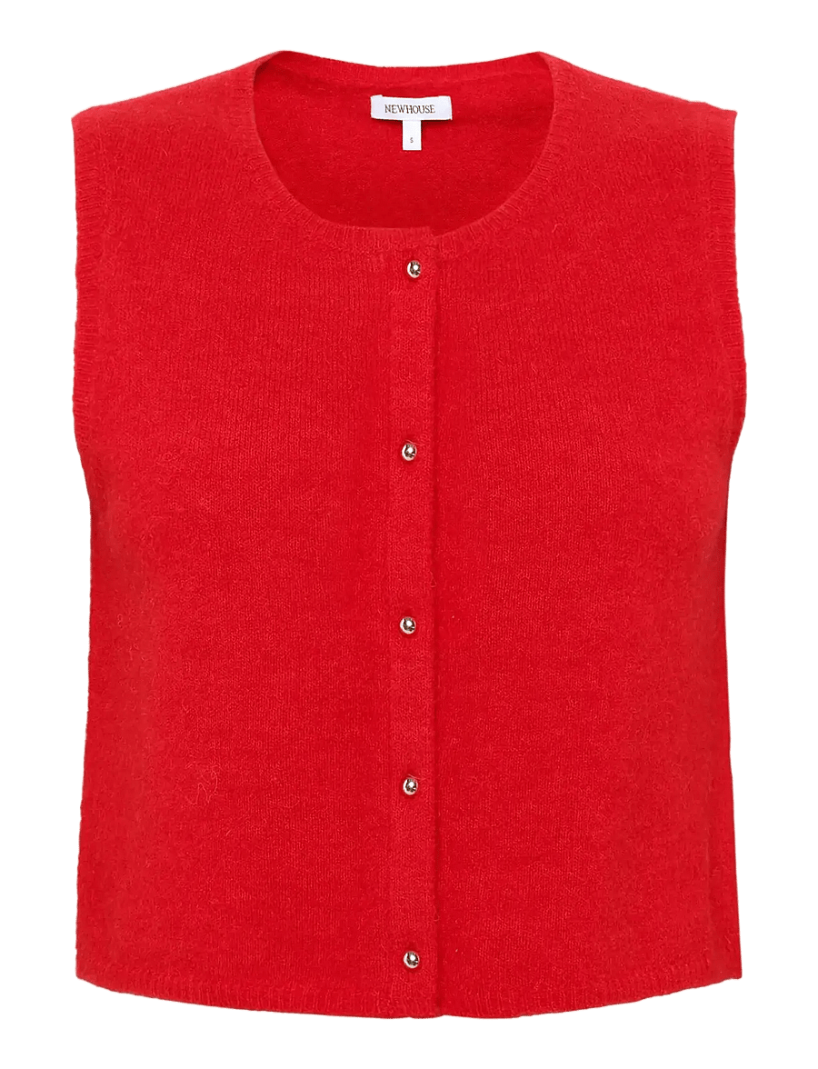 Newhouse - Fanny Vest - strikveste - red - 1