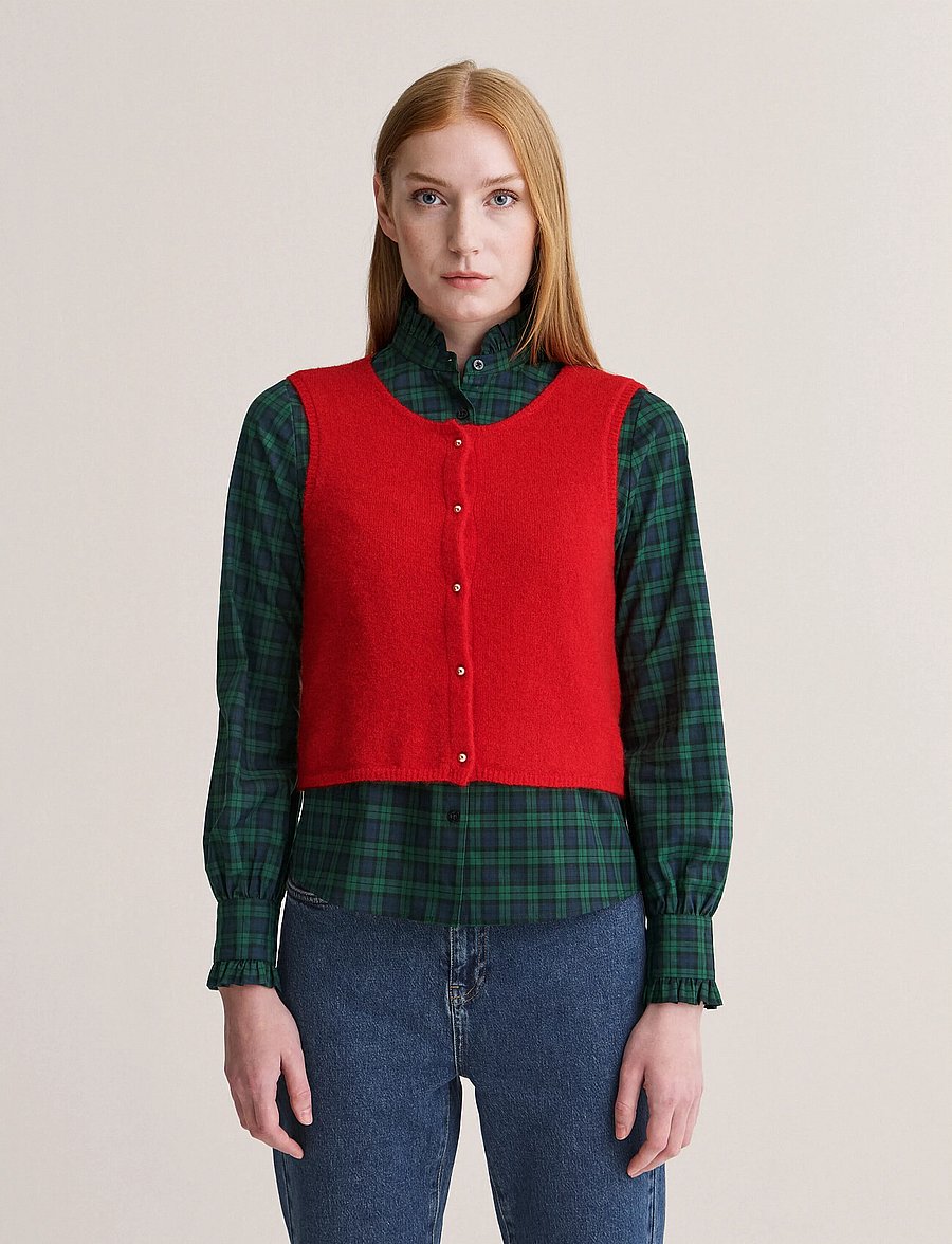 Newhouse - Fanny Vest - strikveste - red - 0