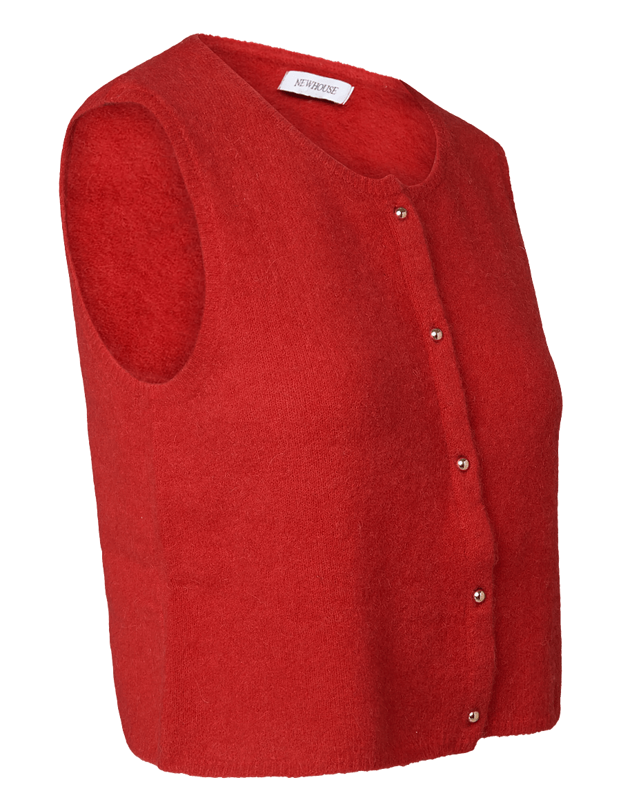 Newhouse - Fanny Vest - neuleliivit - red - 4