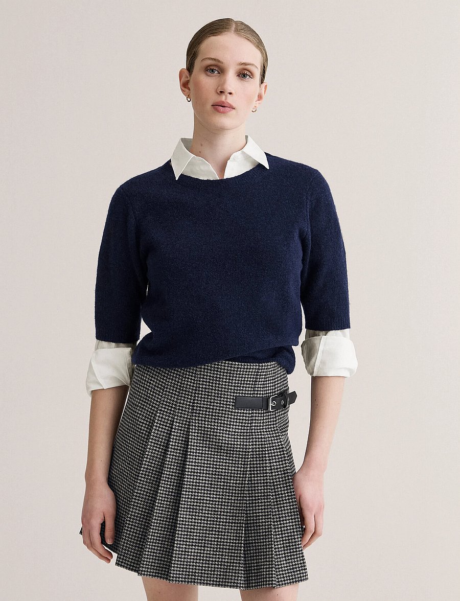 Newhouse - Eli Alpaca Top - striktrøjer - navy - 0