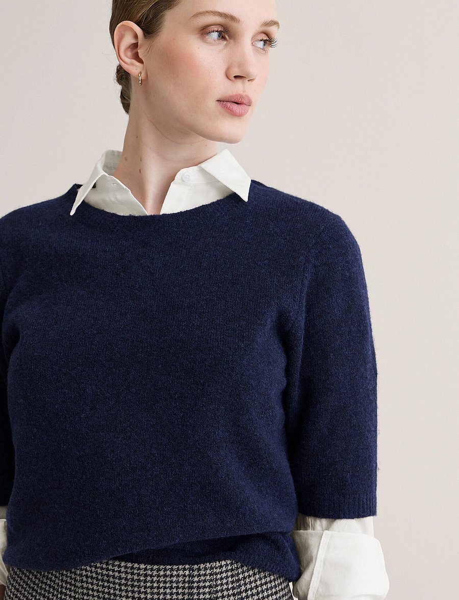 Newhouse - Eli Alpaca Top - striktrøjer - navy - 3