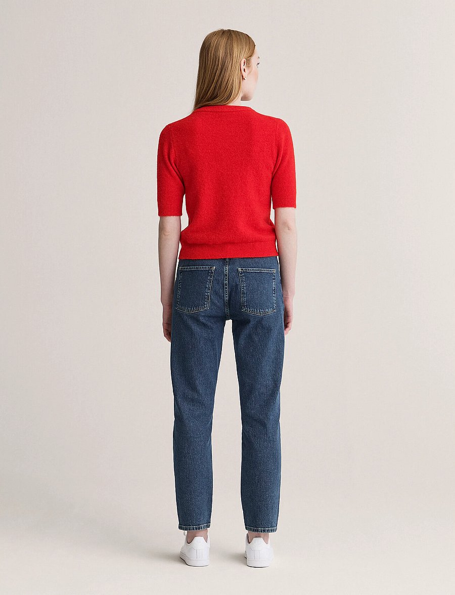 Newhouse - Eli Alpaca Top - striktrøjer - red - 2