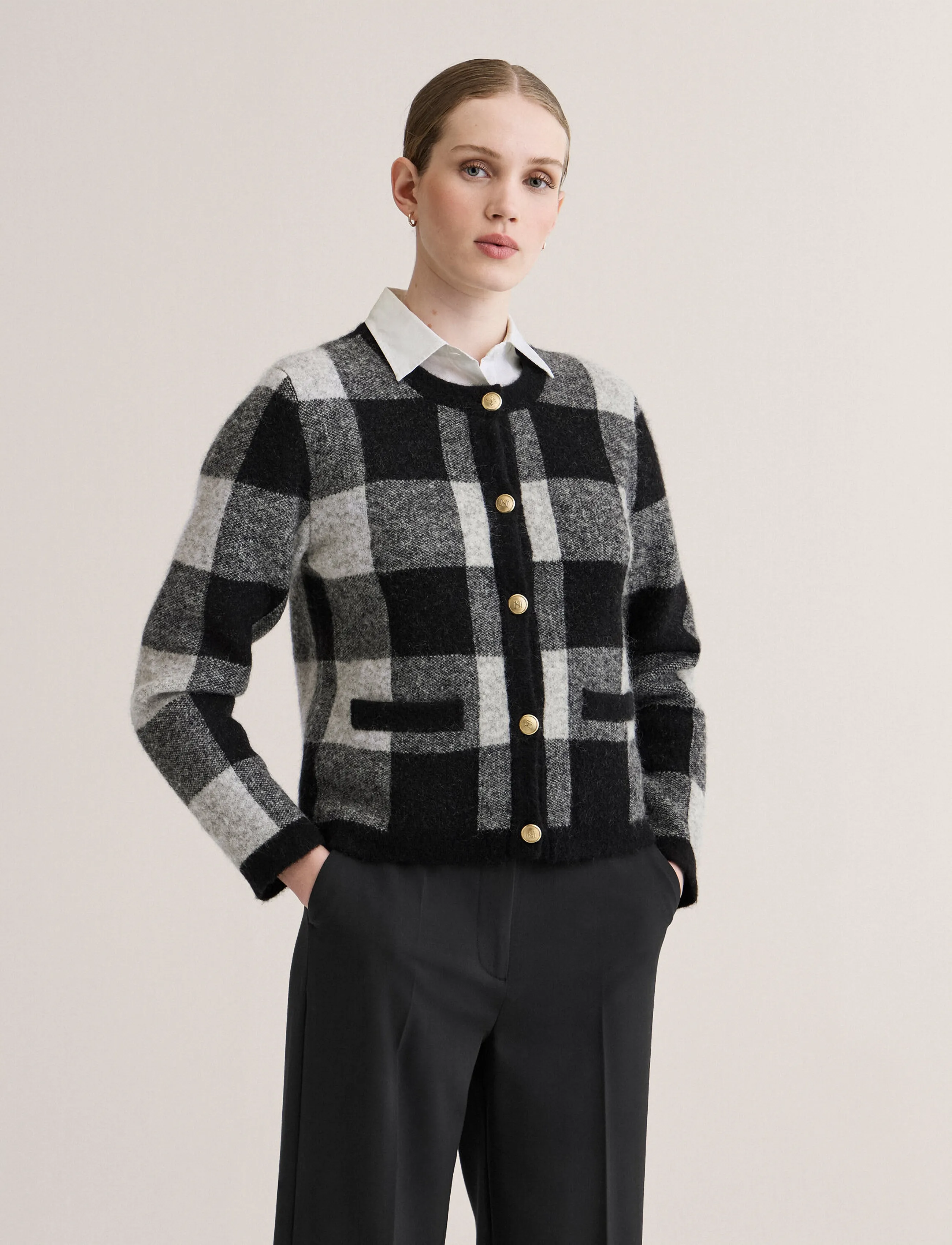 Newhouse - Joan Cardigan - strickjacken - black - 0