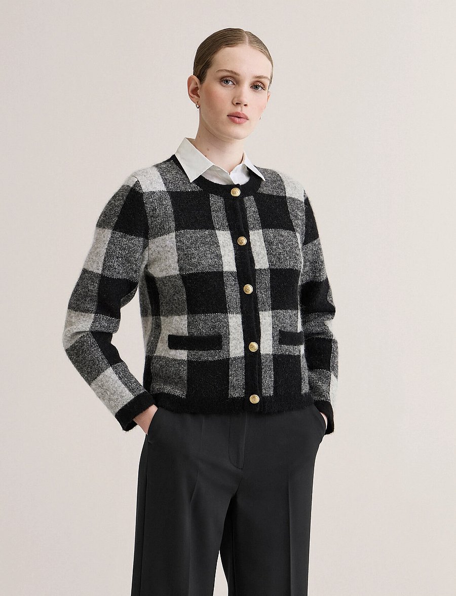 Newhouse - Joan Cardigan - strickjacken - black - 0