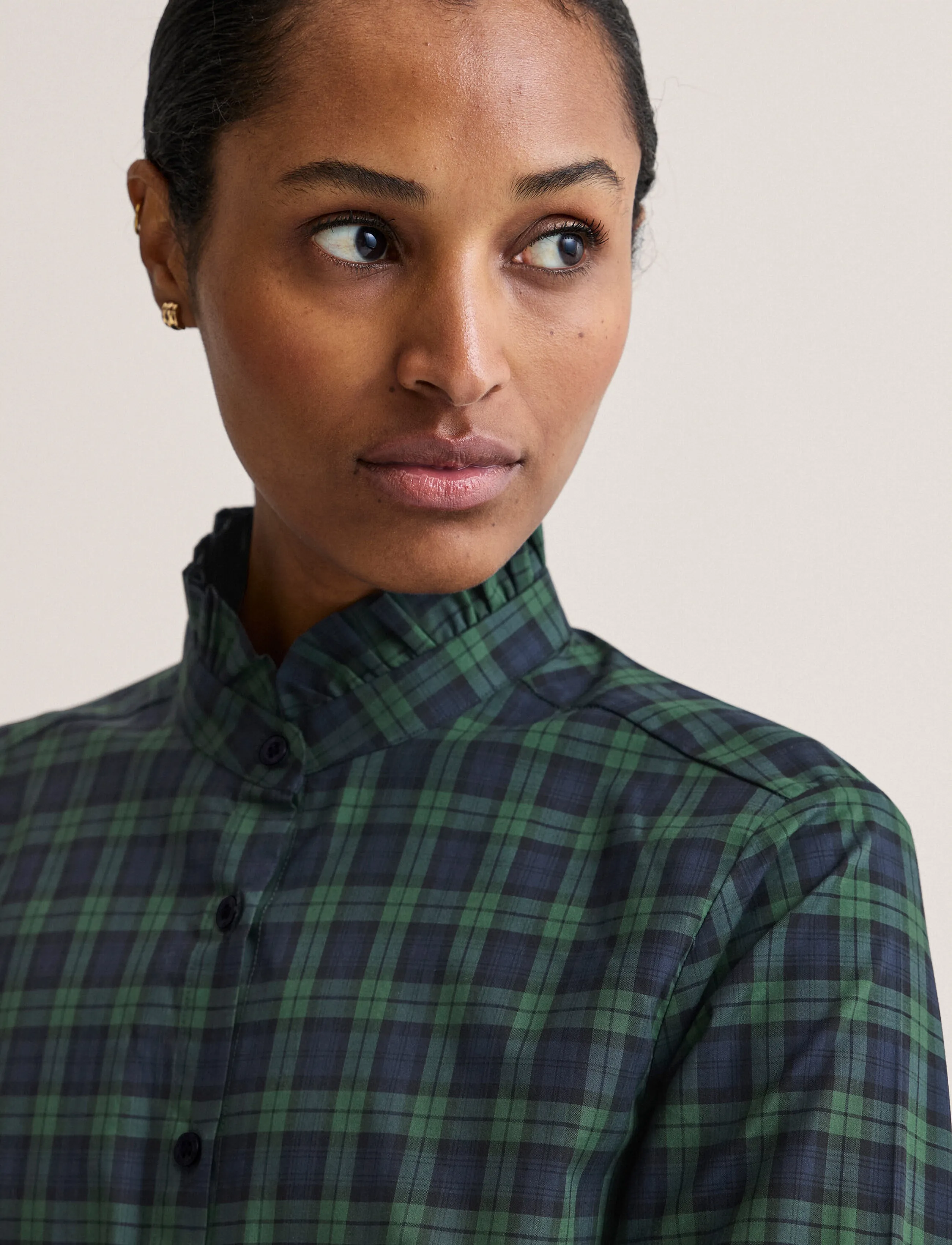 Newhouse - Florentina Blackwatch Shirt - navy - 4