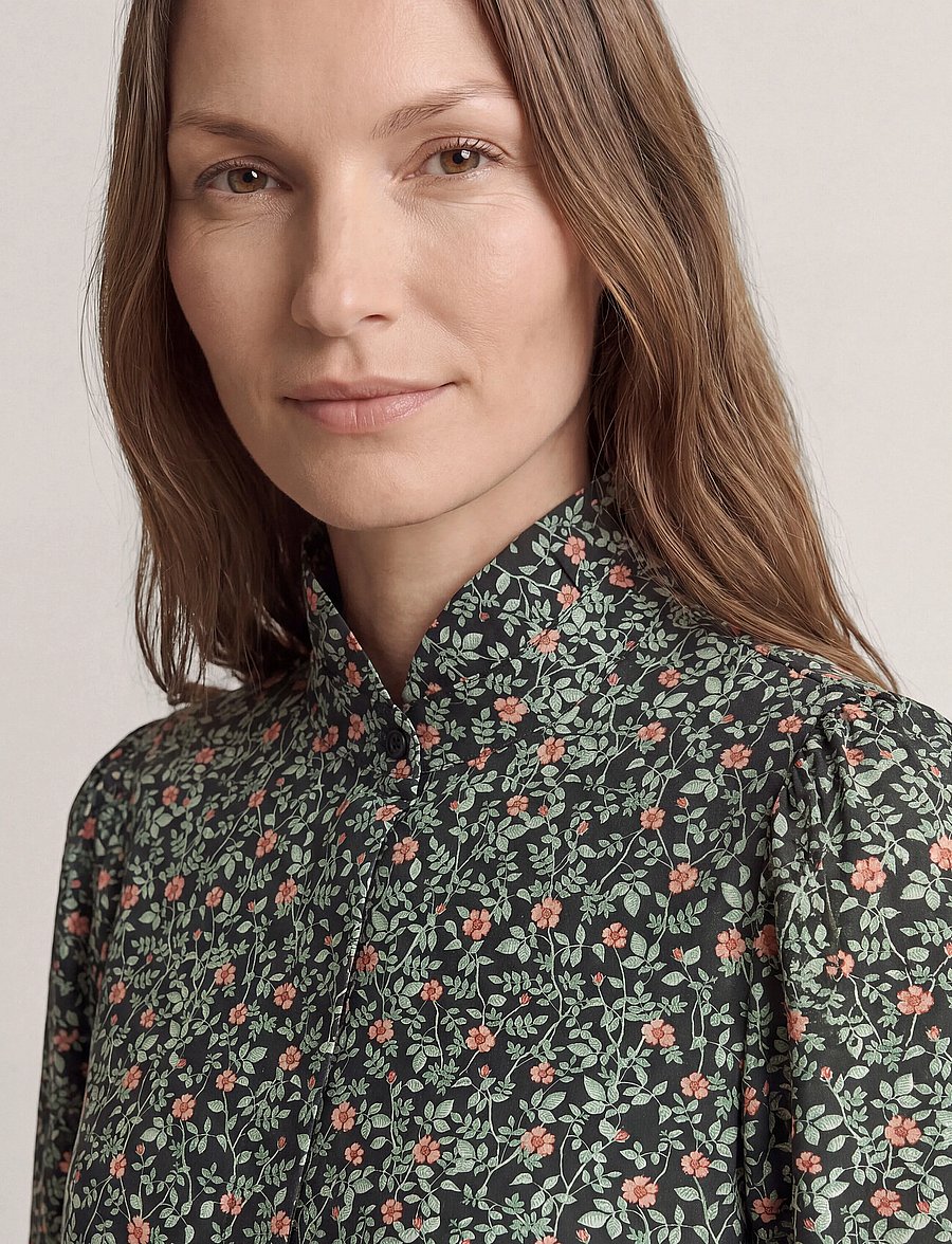Newhouse - Noelle Rose Shirt - langärmlige hemden - navy - 4