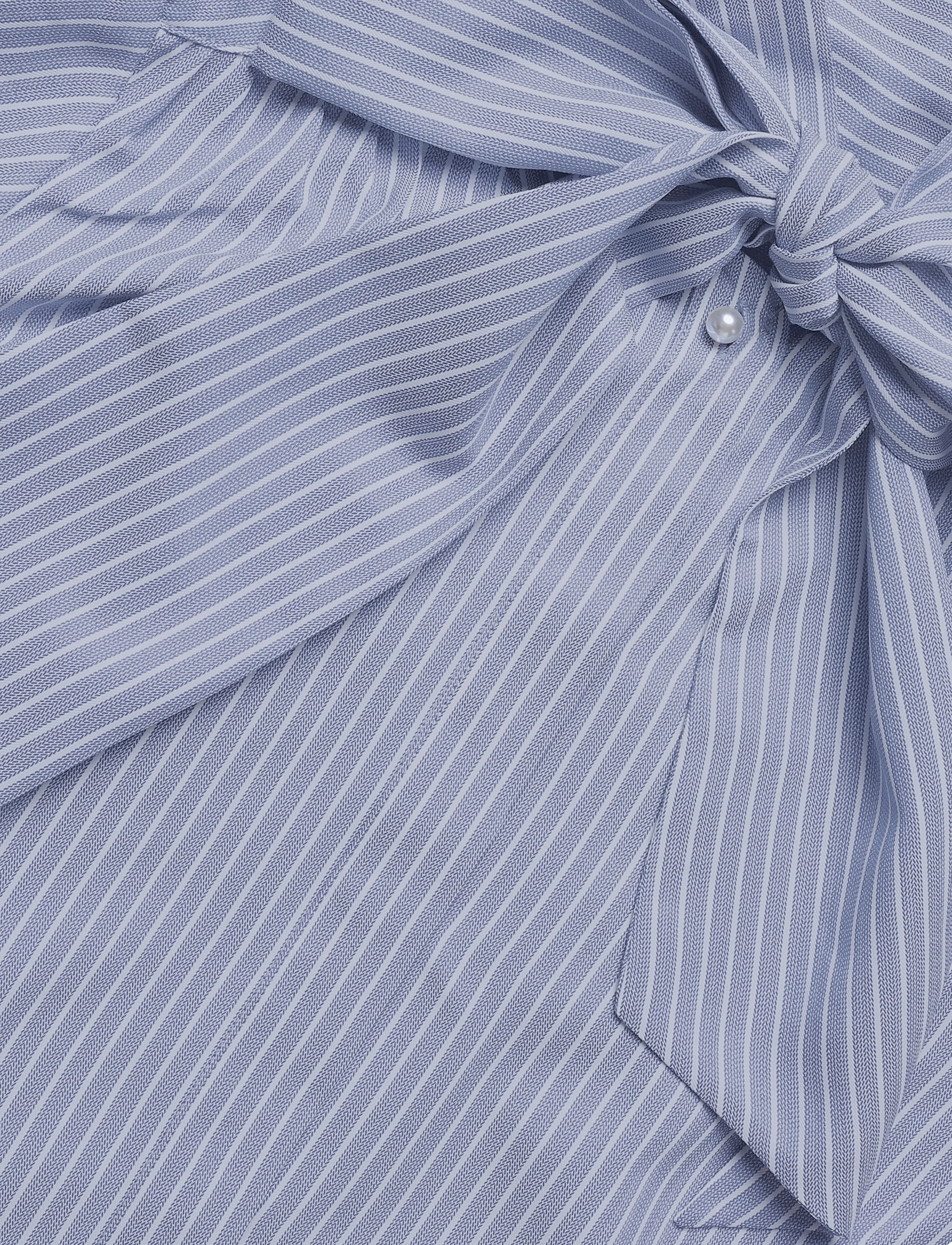 Newhouse - Minna Tie Collar Shirt - soft navy - 5