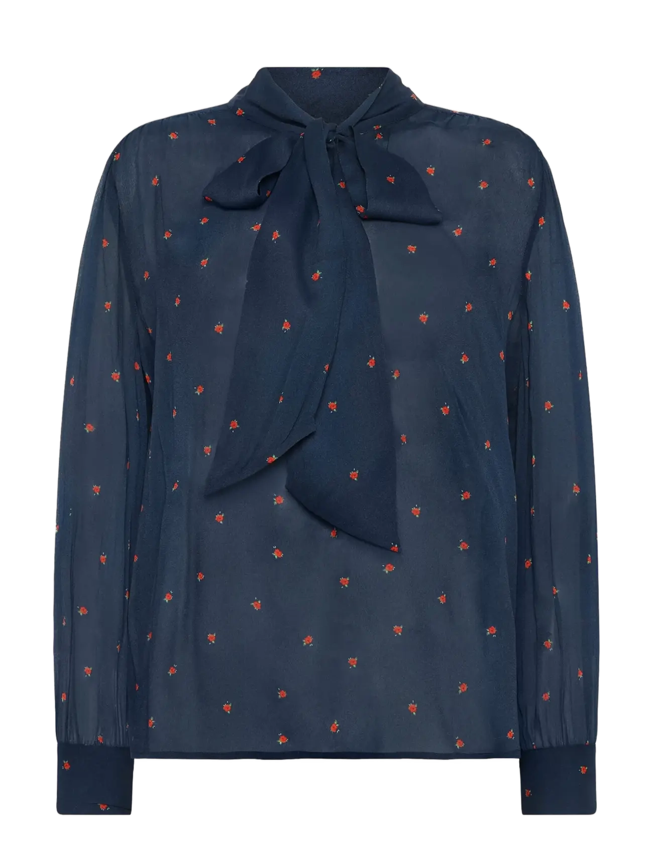 Newhouse Rosa Chiffon Blouse - Blouses & Shirts - NAVY / navy