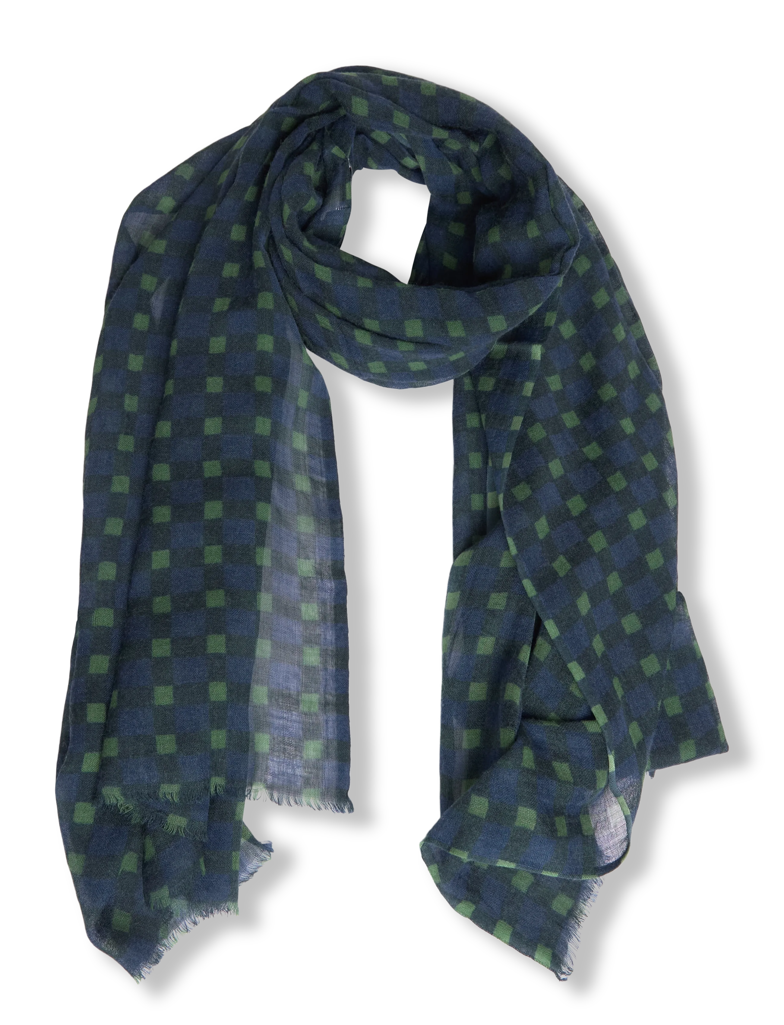 Newhouse Perline Scarf - Vardagsstil - DARK GREEN / navy