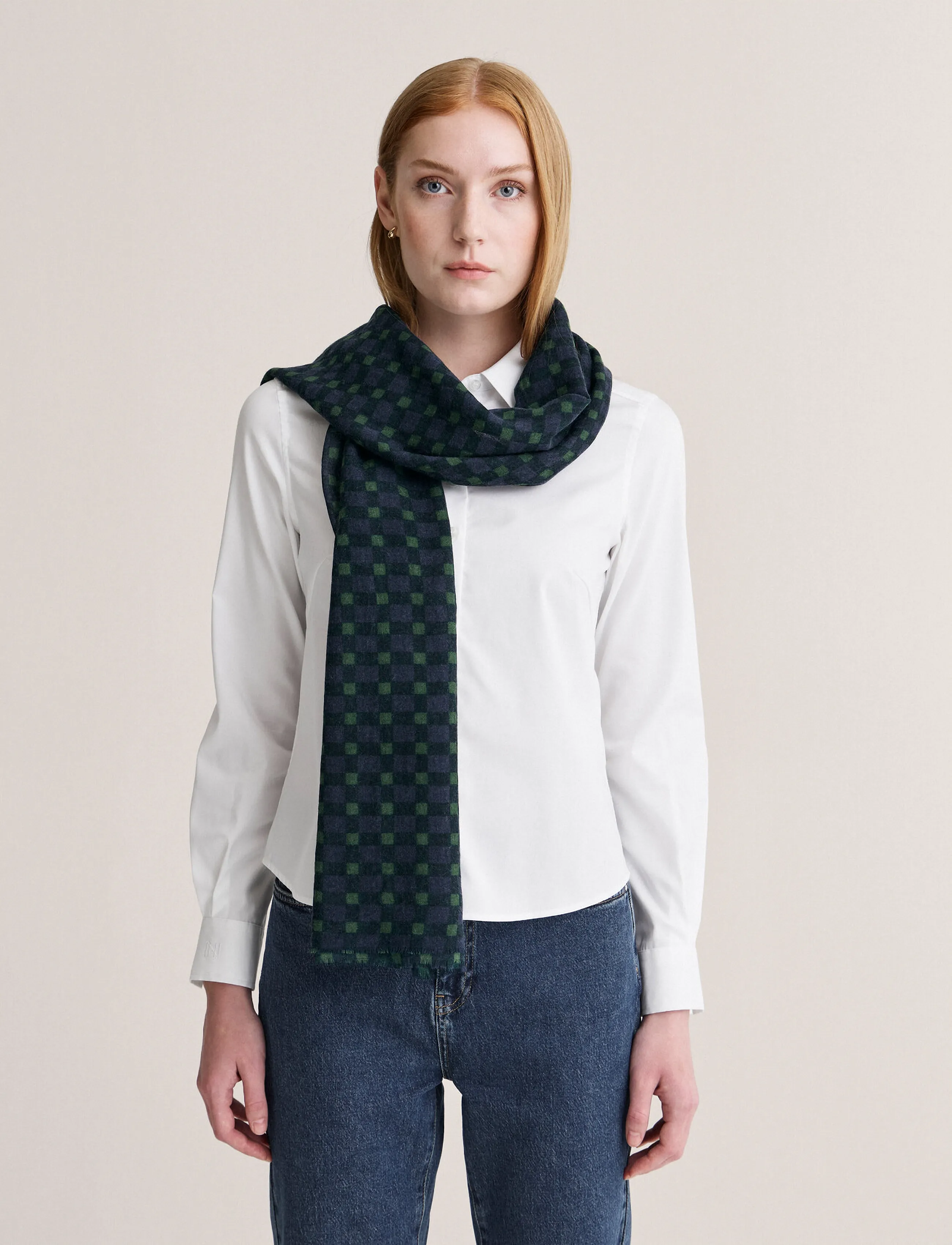 Newhouse - Perline Scarf - winter scarves - dark green - 0