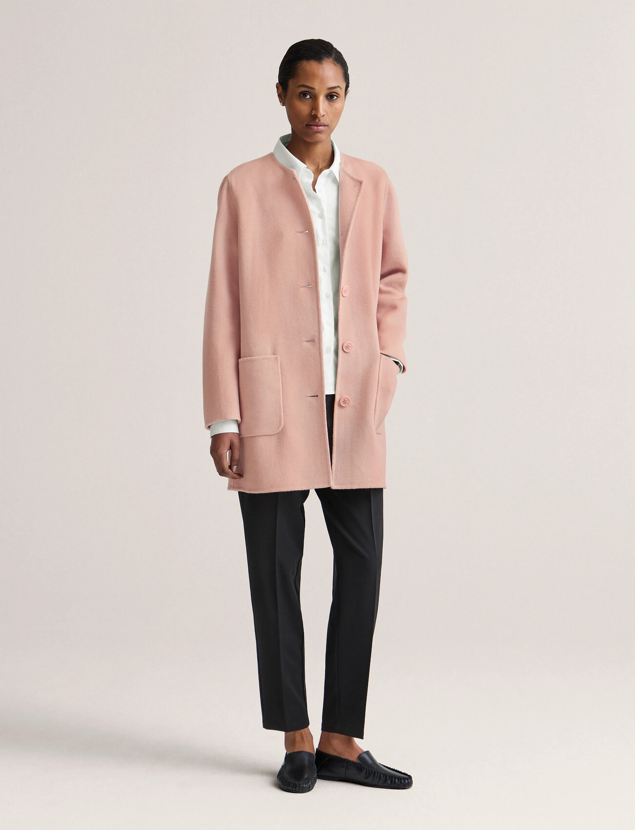 Newhouse Josephine Coat - Wollmäntel - LIGHT PINK / pink/rose