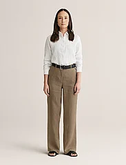 Newhouse - Amanda Linen Trousers - linen trousers - nougat - 2