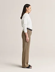 Newhouse - Amanda Linen Trousers - linen trousers - nougat - 4