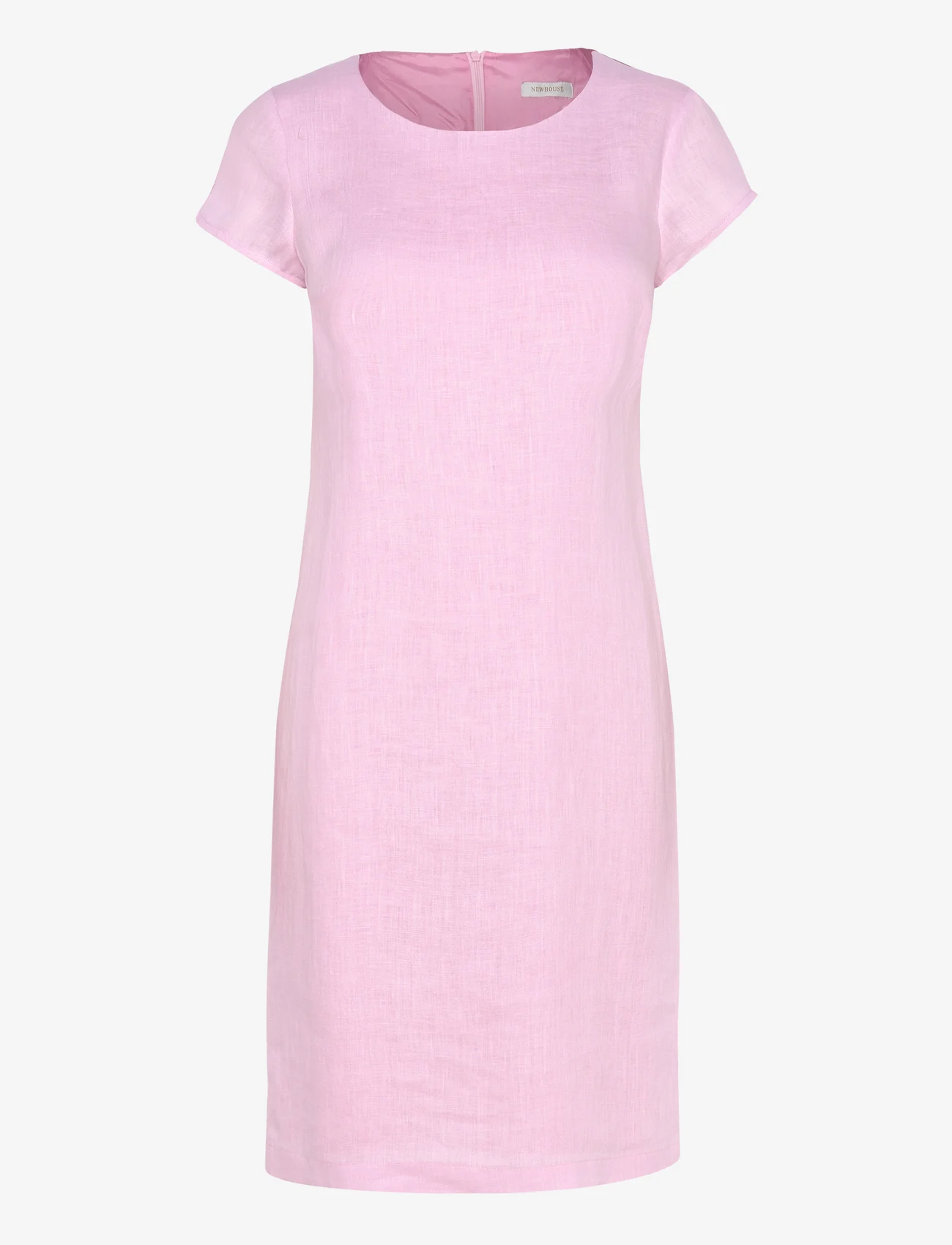 Newhouse - Klara Linen Dress - trumpos suknelės - light pink - 0