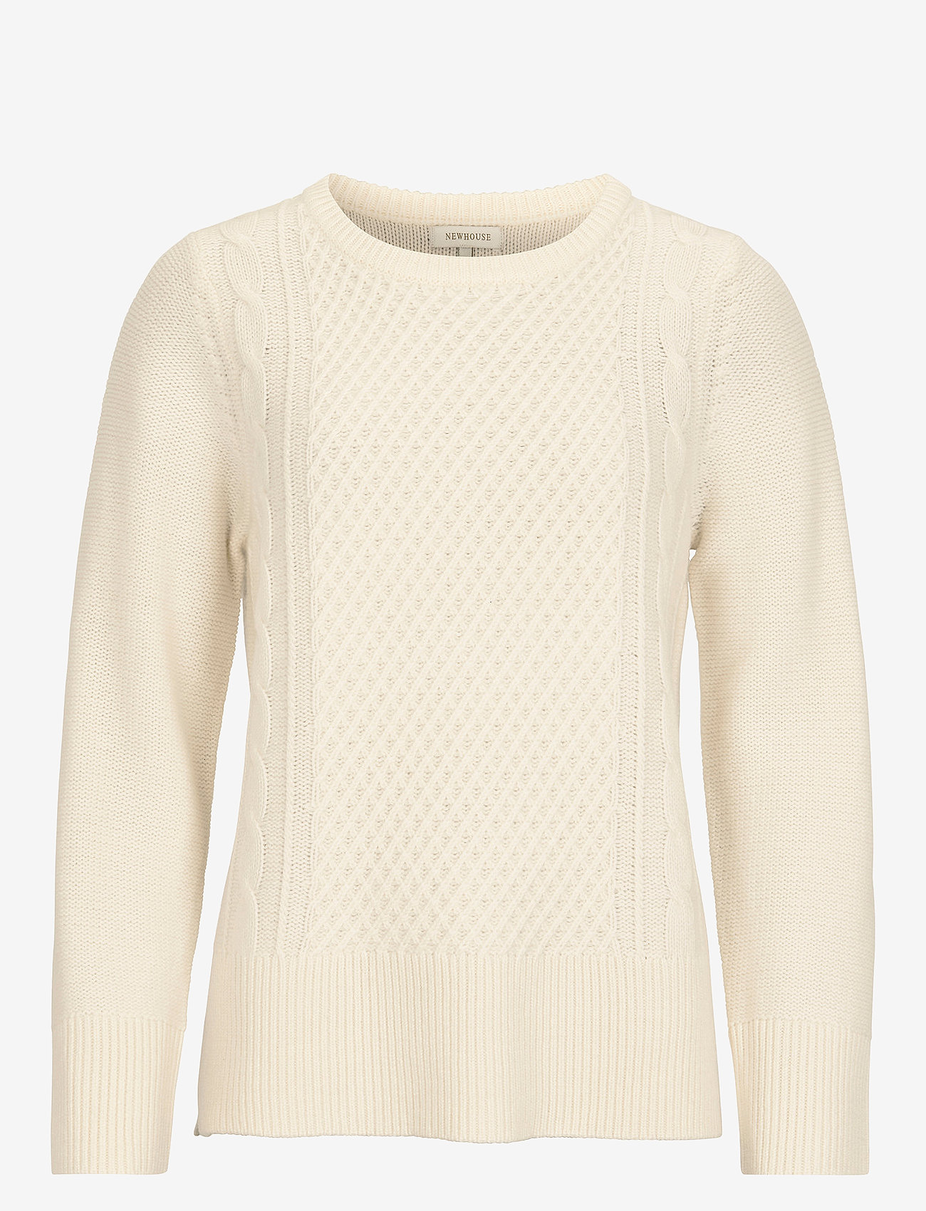 Newhouse - Caty Aran Sweater - bone - 0