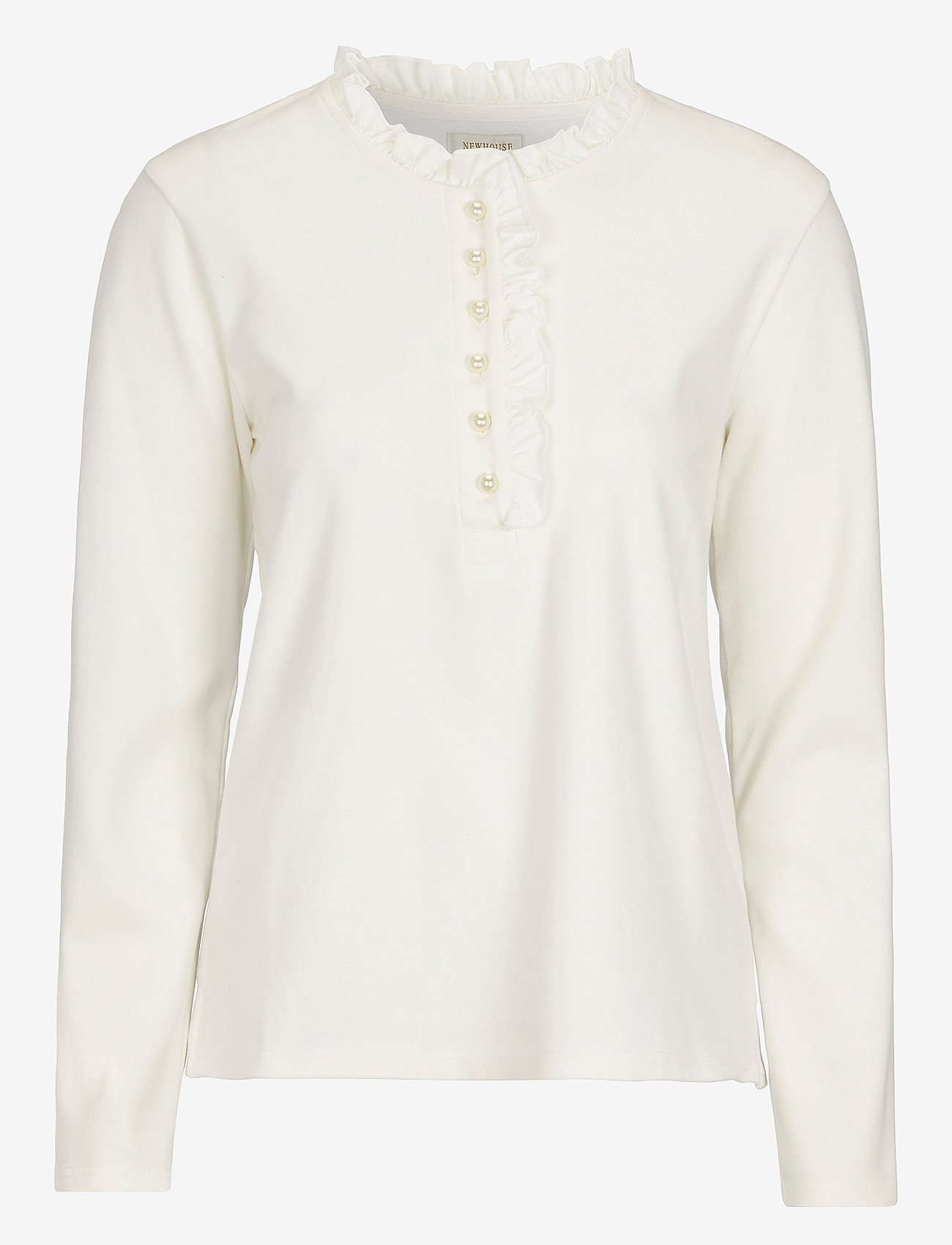 Newhouse - Frances Frill Rugger - långärmade toppar - offwhite - 1