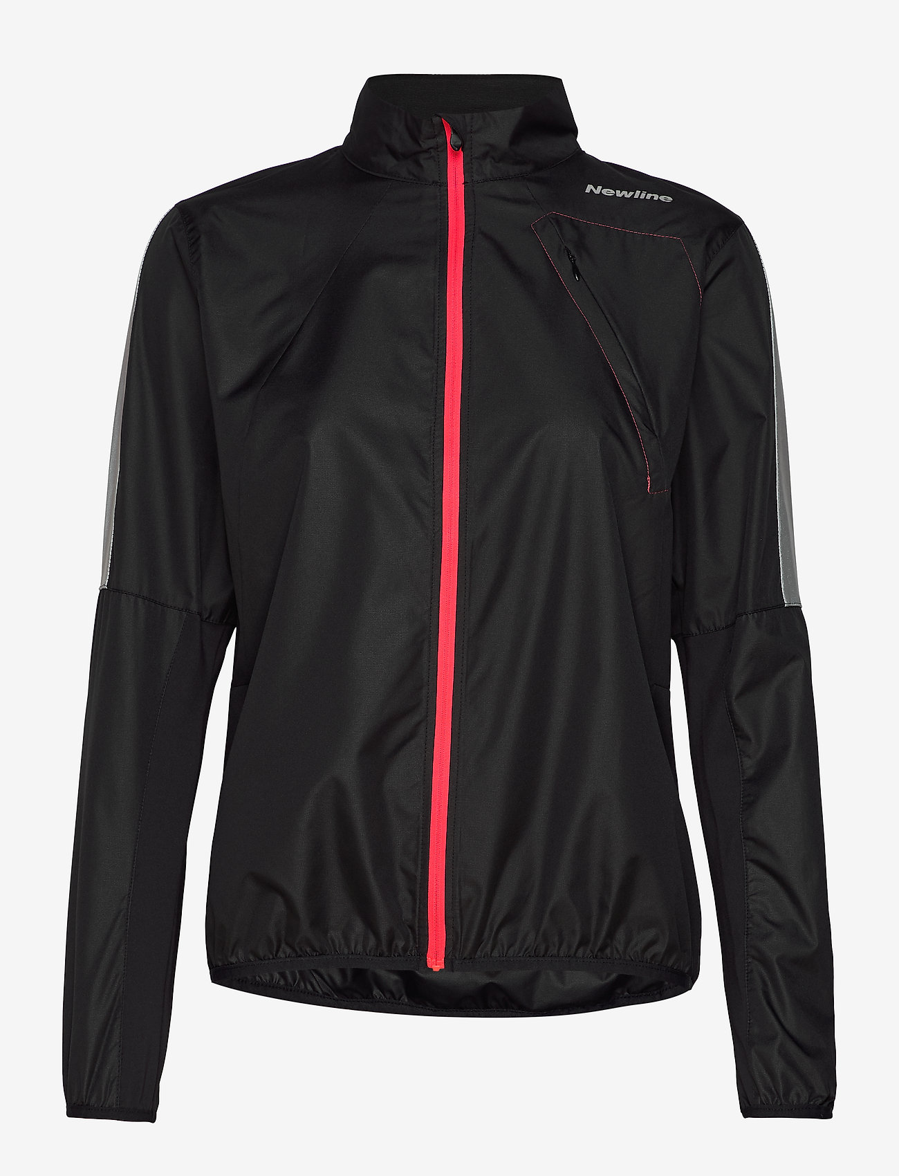 Newline - Visio Wind Jacket - black and neon vibrant pink - 1