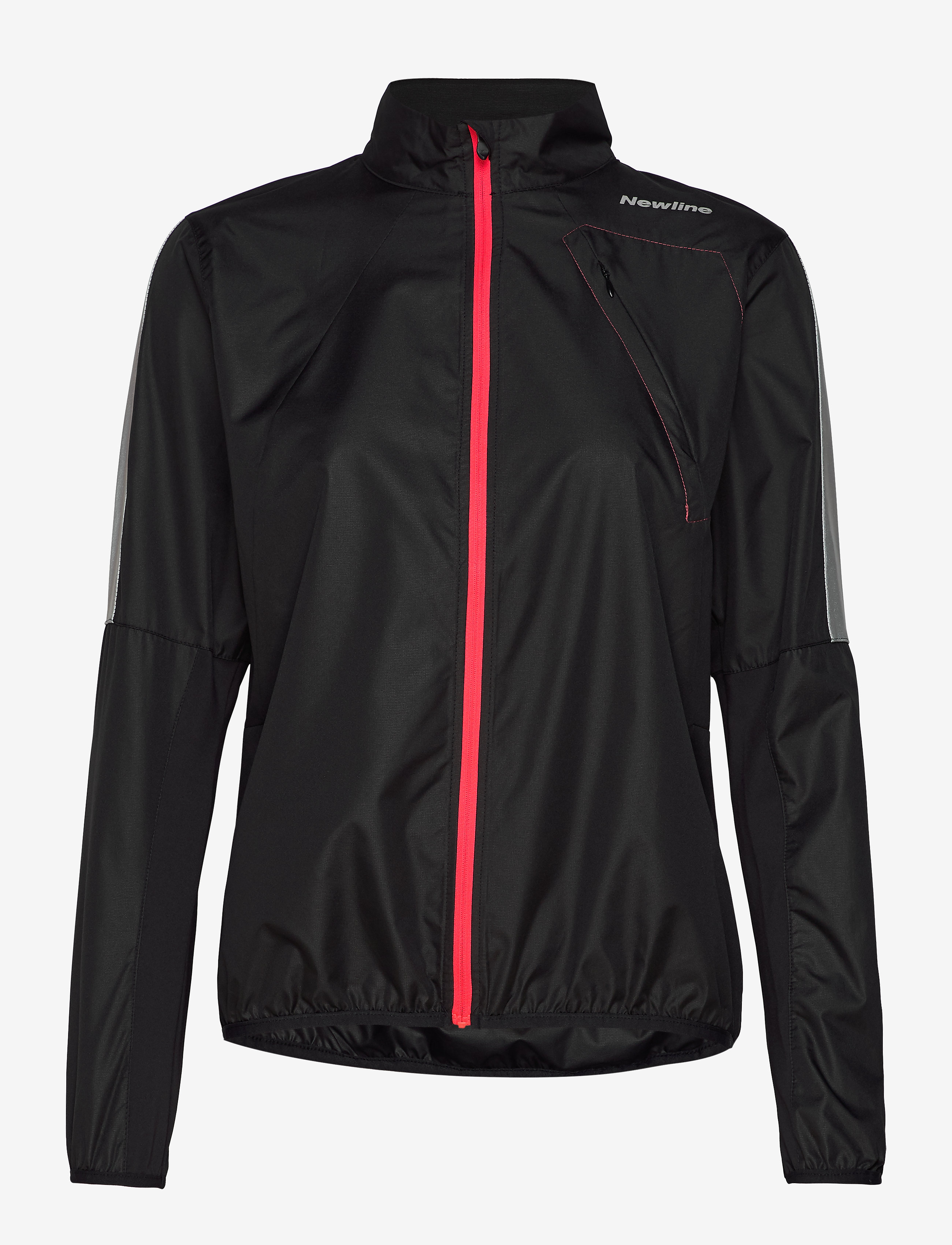 Newline - Visio Wind Jacket - black and neon vibrant pink - 1