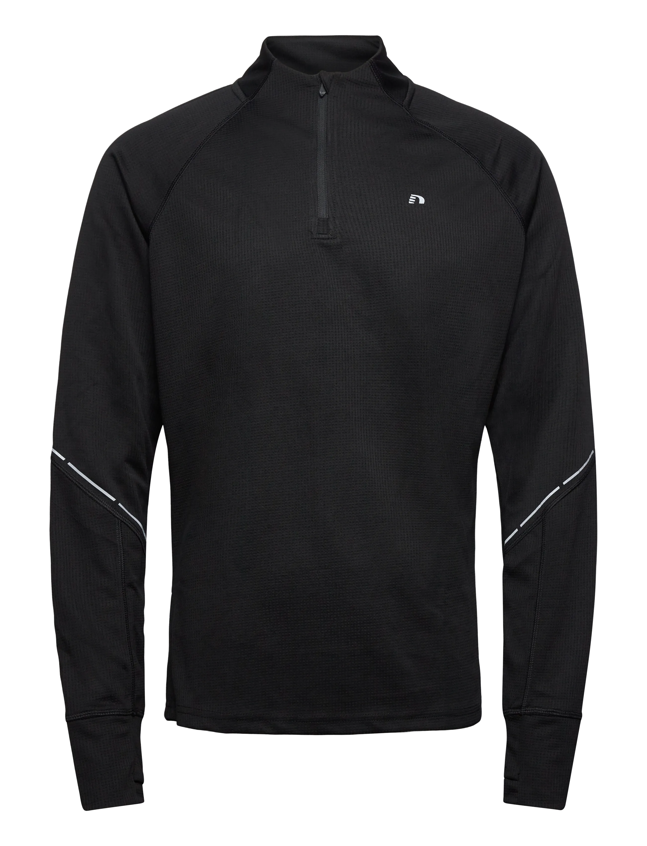 Newline Nwlpower Half Zip Midlayer, Mænd, Halv Lynlås Mellemlag, Sort, Str: S