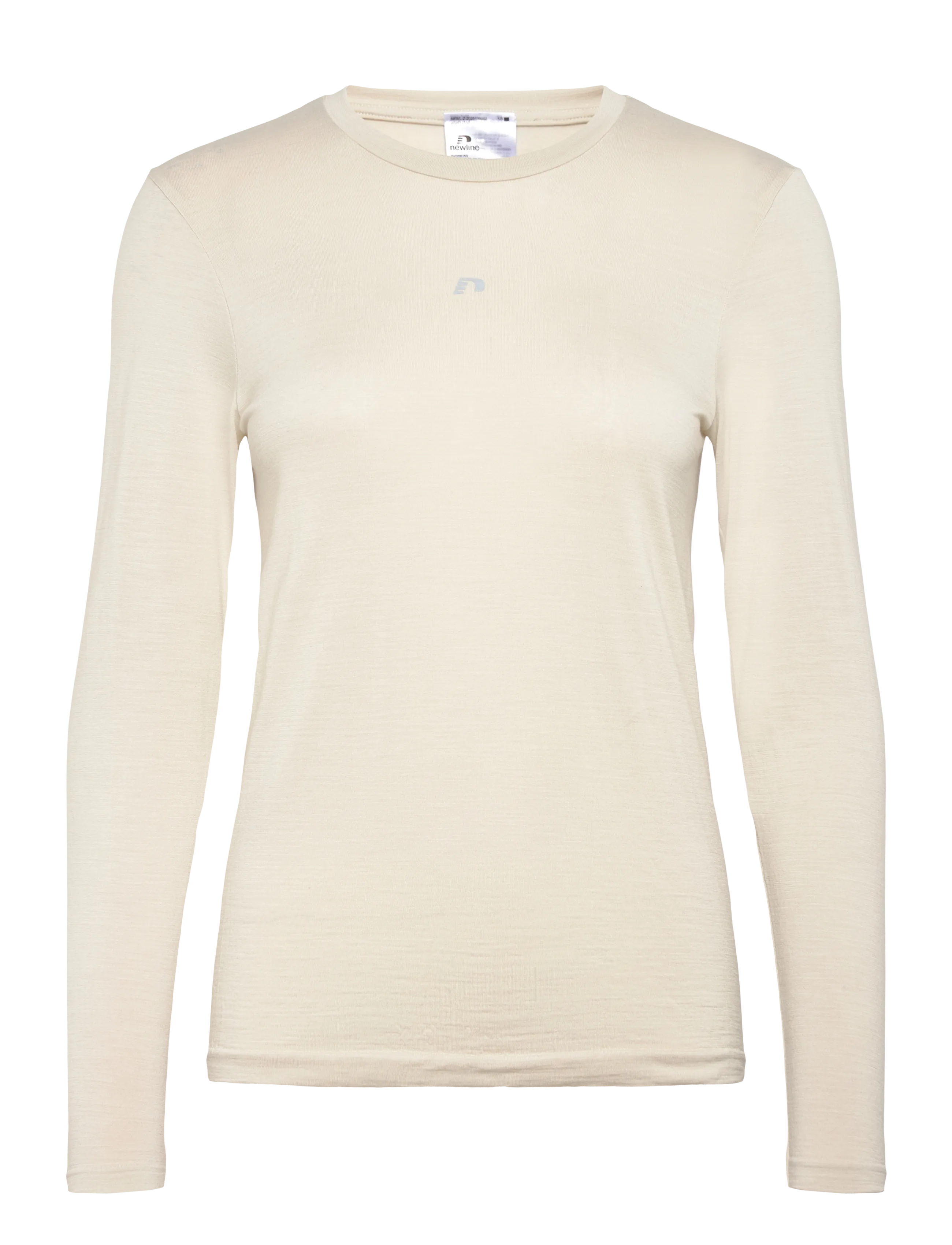 Newline nwlTHERMA WOOL BLEND T-SHIRT L/S W - Clothing - SILVER BIRCH / cream