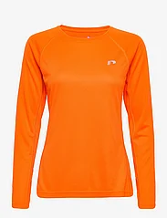 Newline - WOMEN CORE RUNNING T-SHIRT L/S - laveste priser - orange tiger - 0