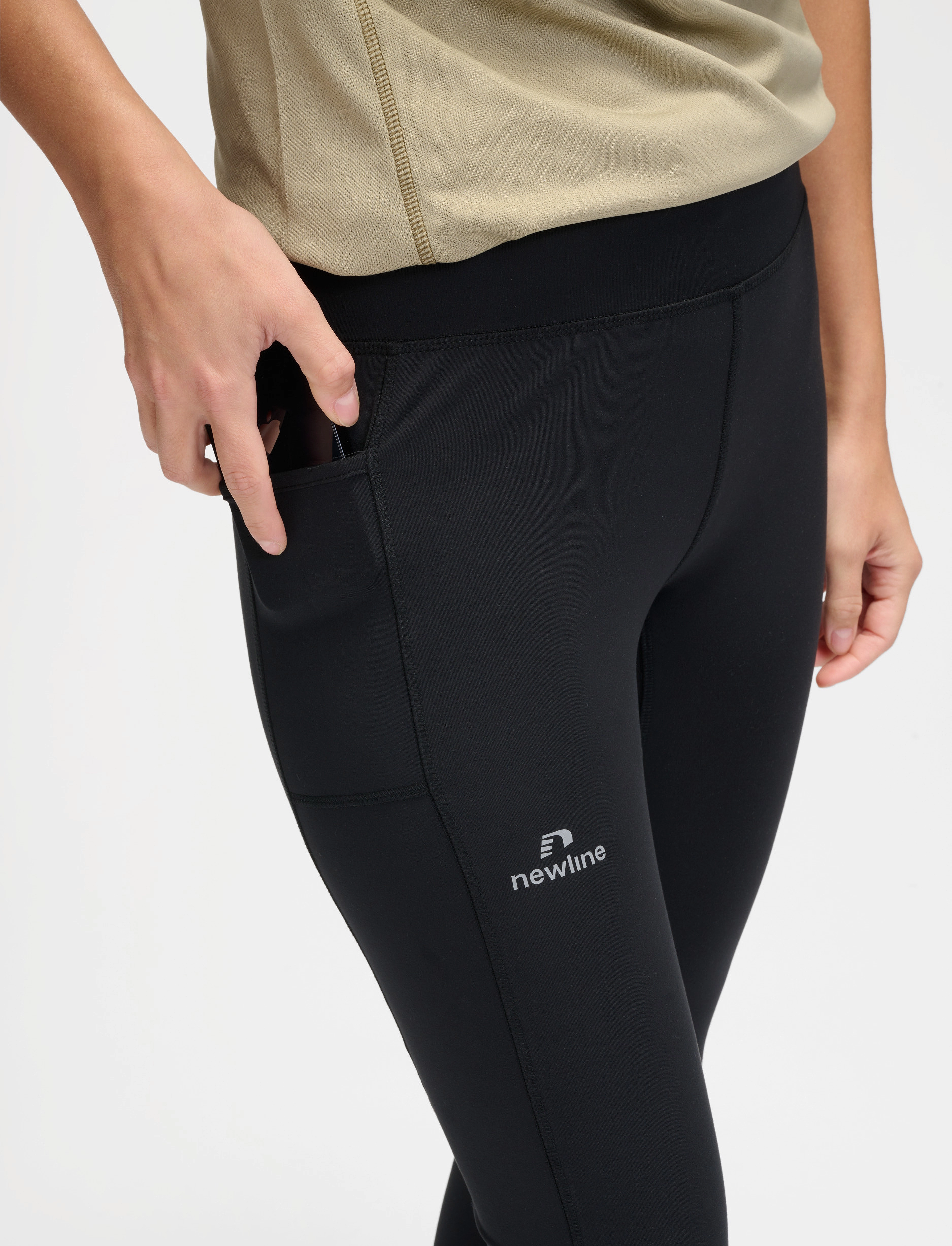 Newline - nwlLEAN HIGH WAIST POCKET TIGHTS W - black - 2