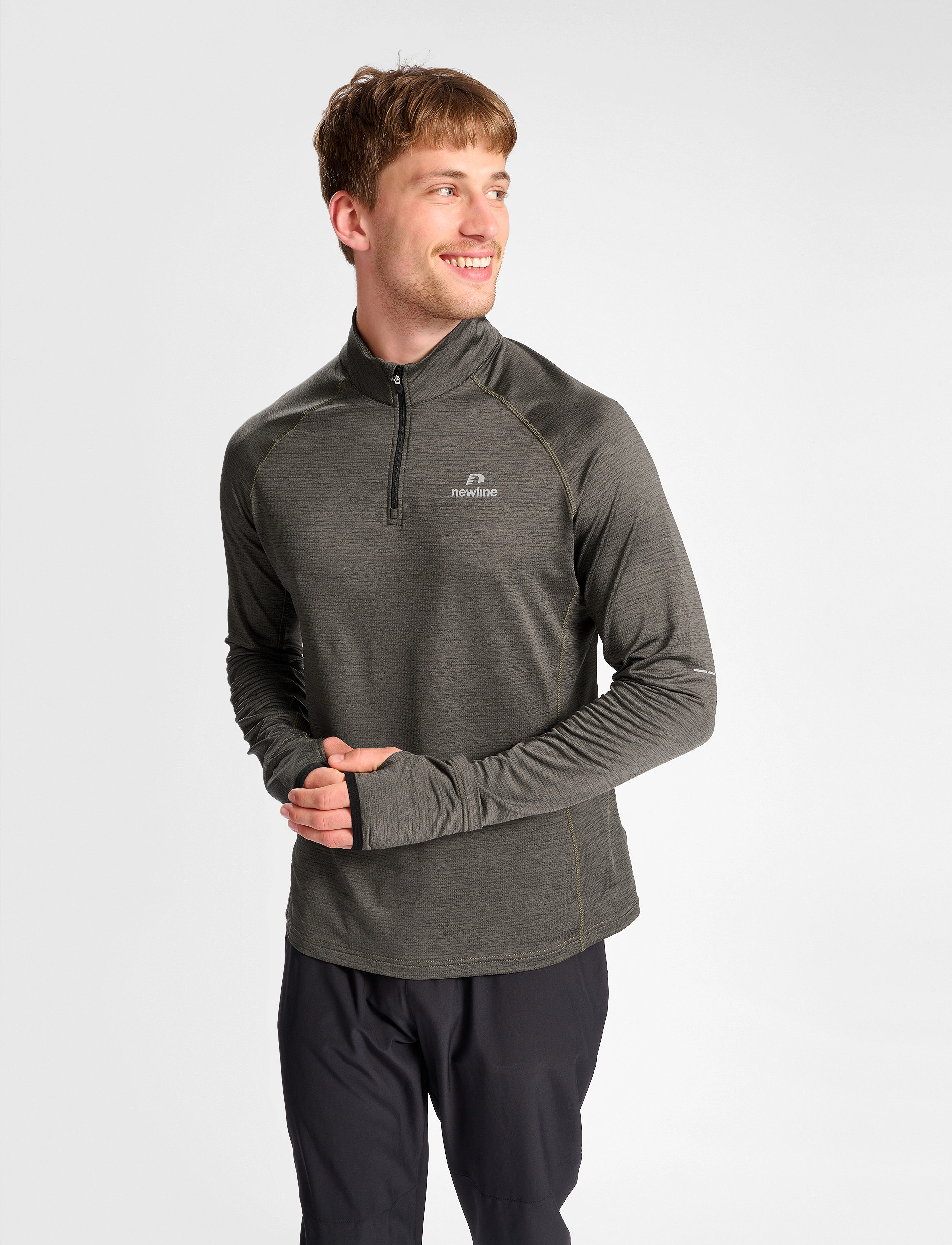 Newline - nwlPACE HALF ZIP - beluga melange - 2