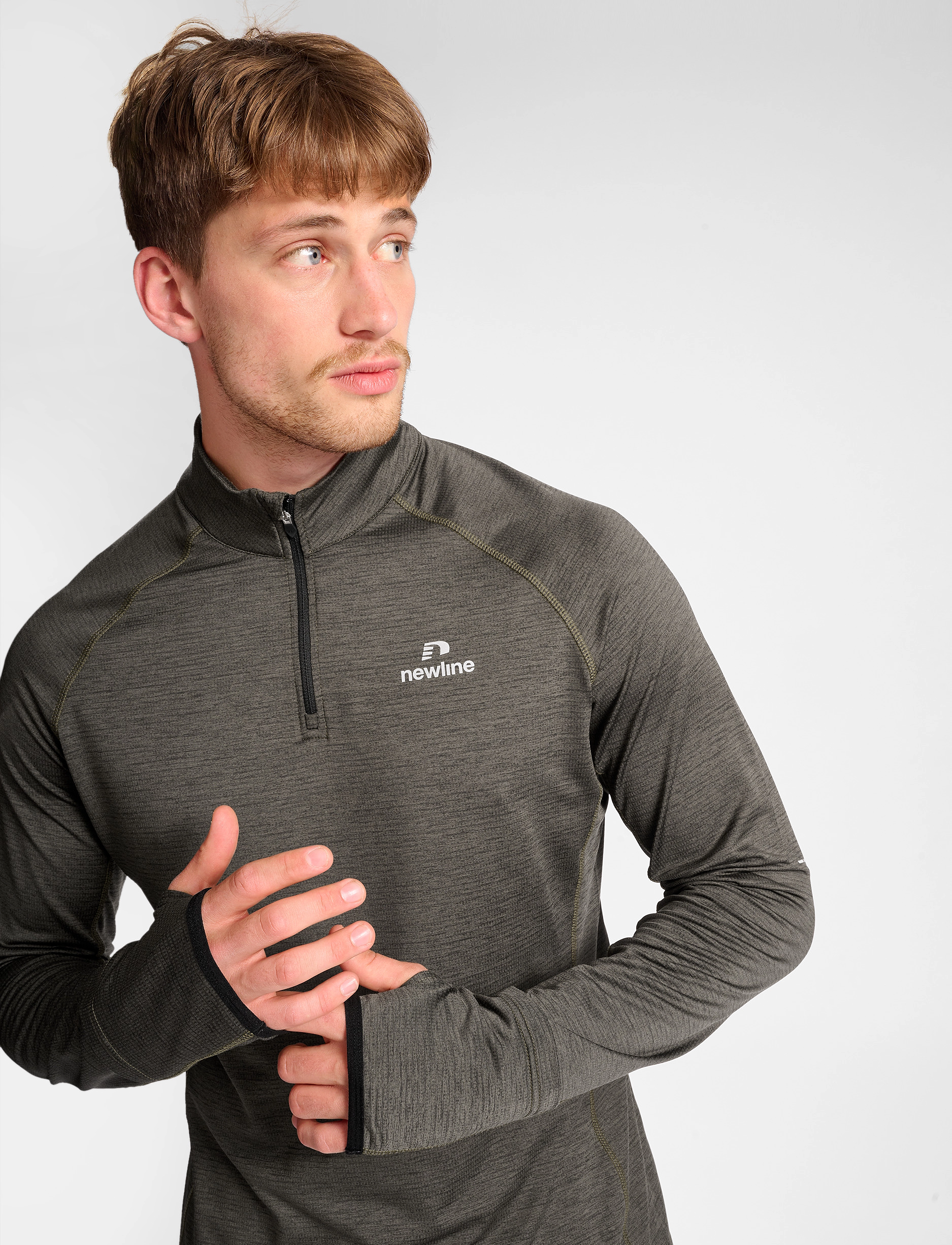 Newline - nwlPACE HALF ZIP - beluga melange - 3