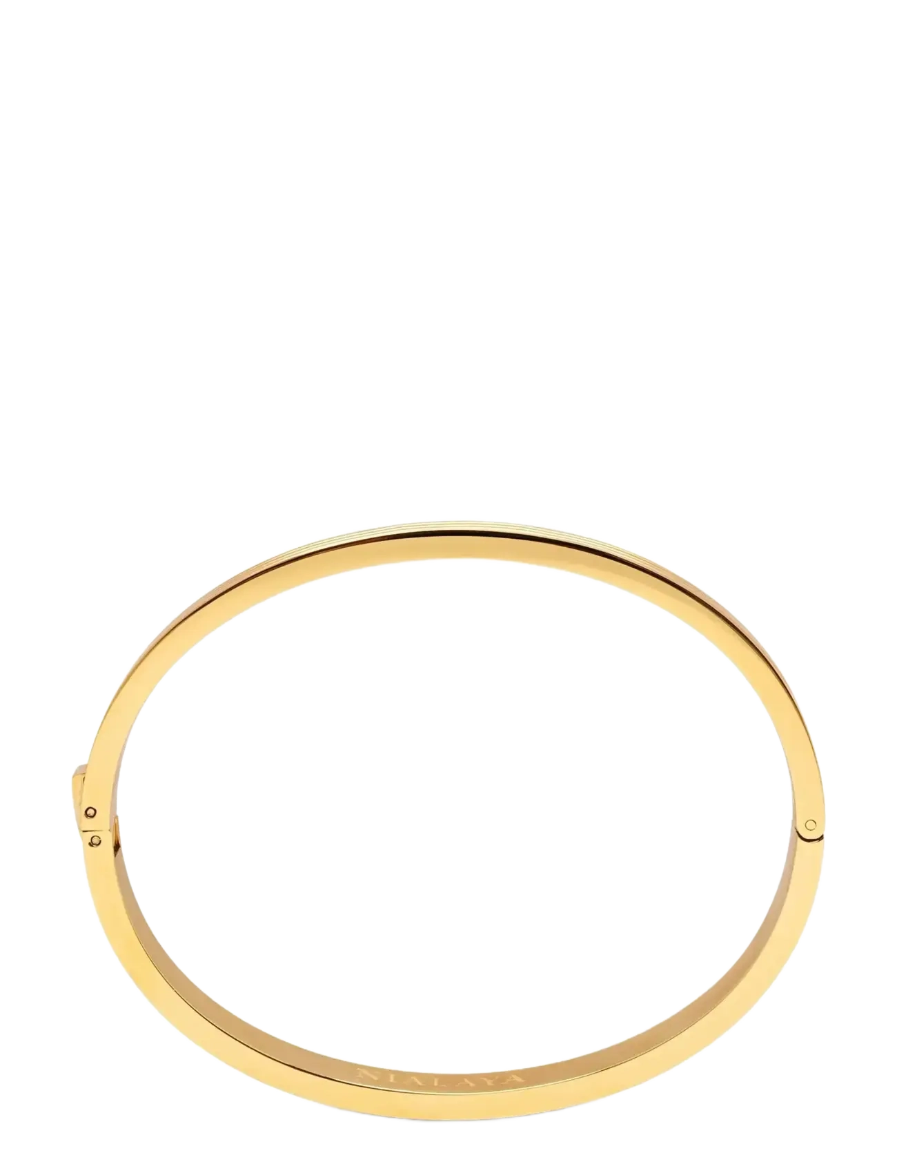Nialaya - Men's Gold Gentleman Bangle - armband - gold - 3