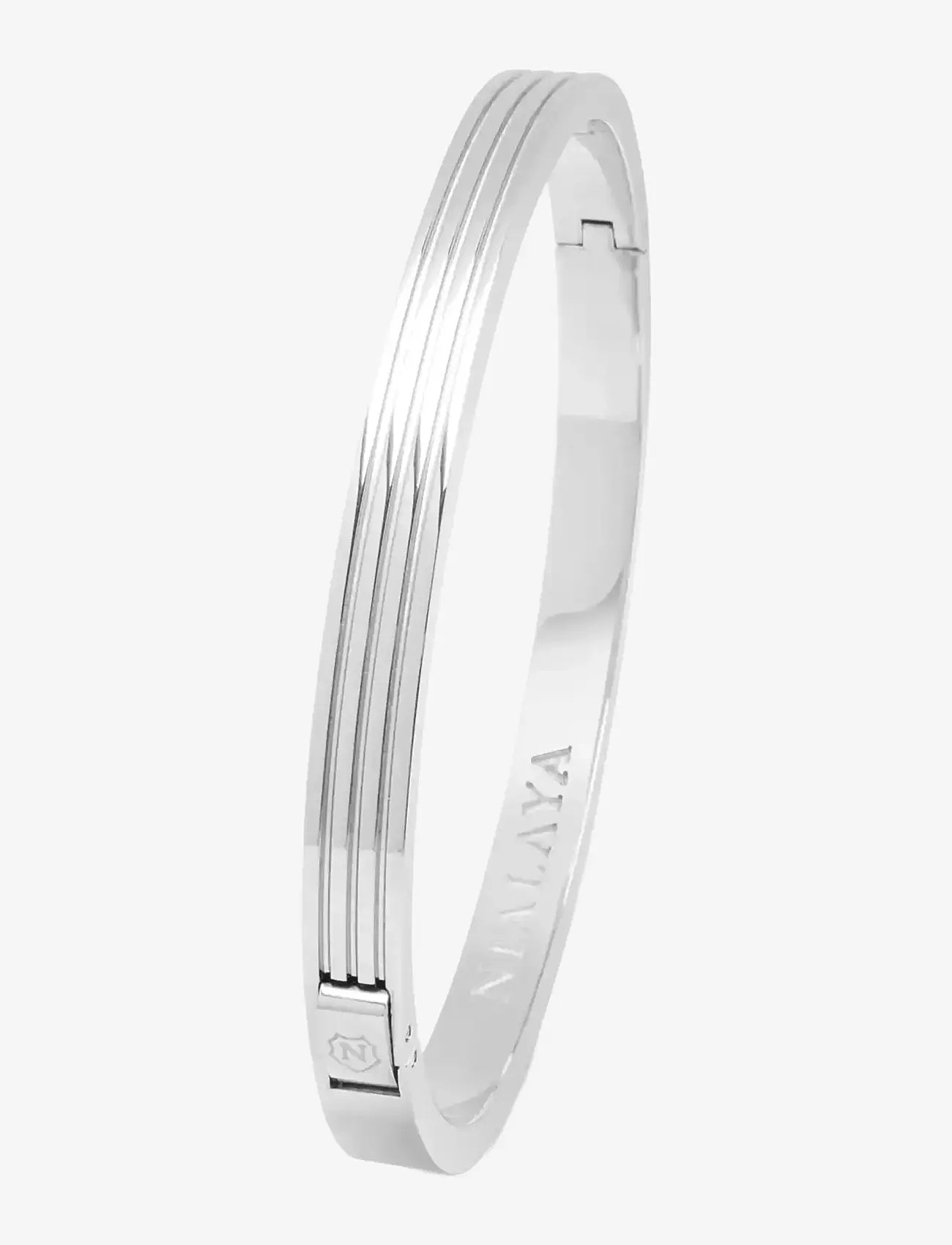 Nialaya - Men's Silver Gentleman Bangle - käevõrud - silver - 1