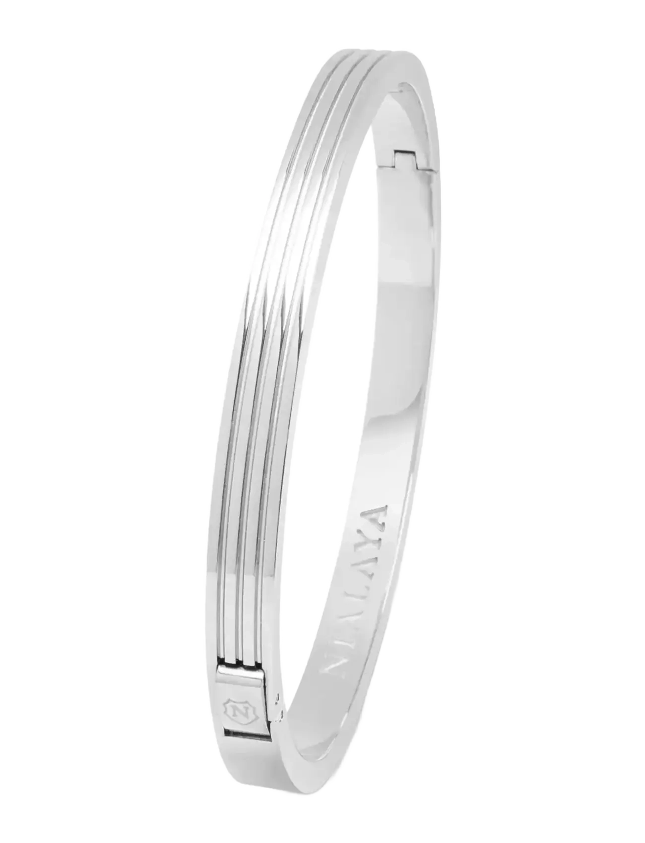 Nialaya Men's Silver Gentleman Bangle - Smykker - SILVER / silver