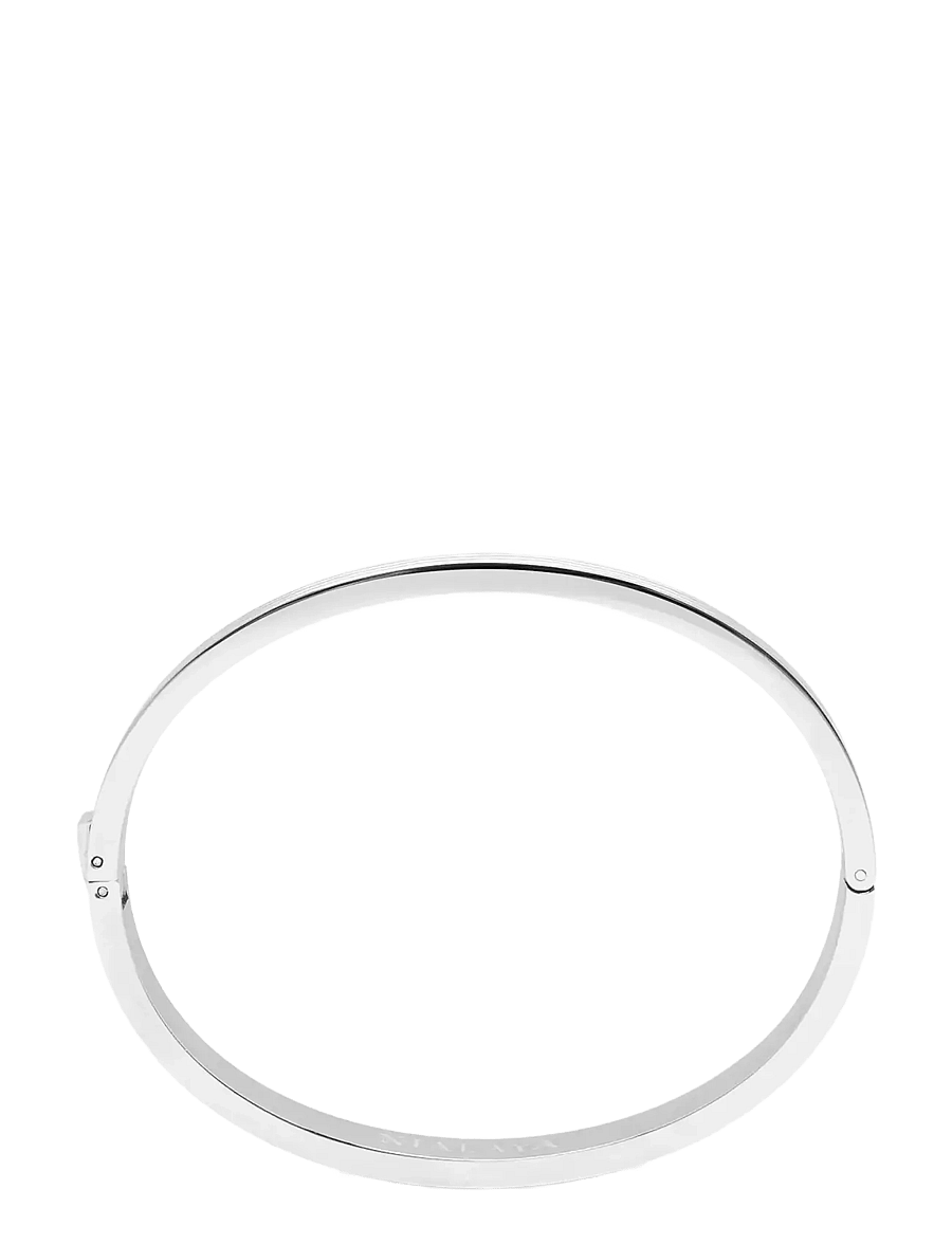 Nialaya - Men's Silver Gentleman Bangle - armbänder - silver - 3