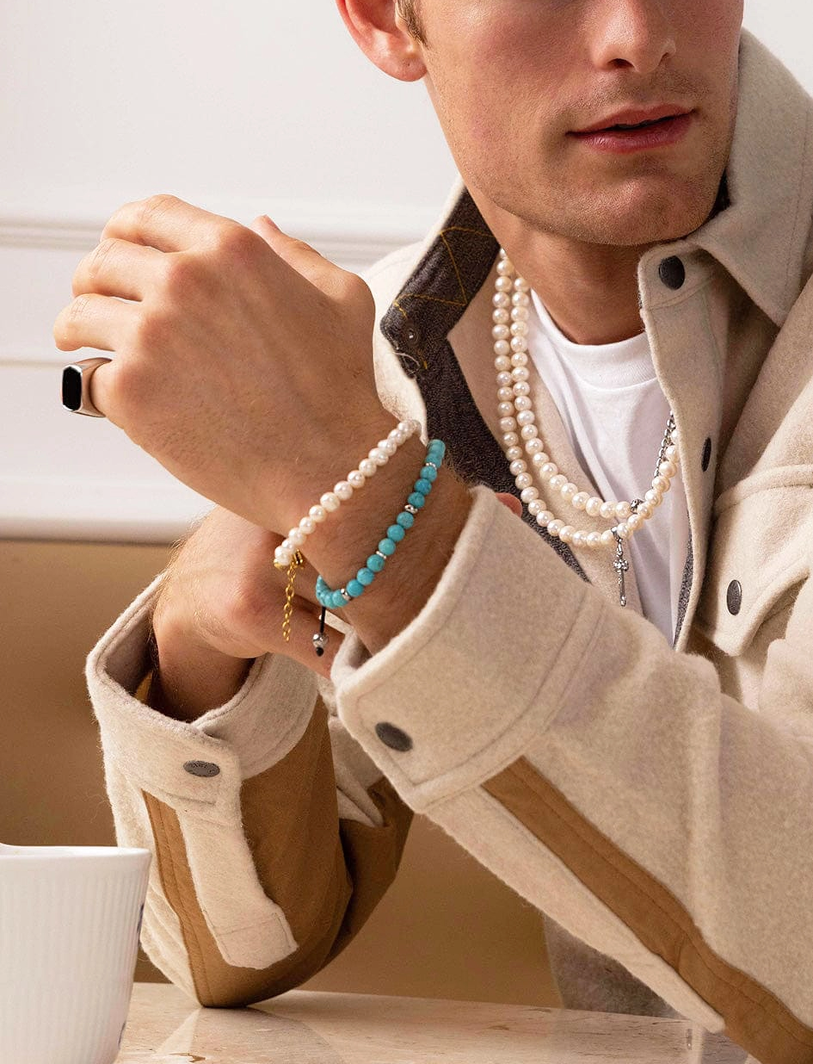 Nialaya Bracelet - Festtøj - SILVER / TURQUOISE / multi