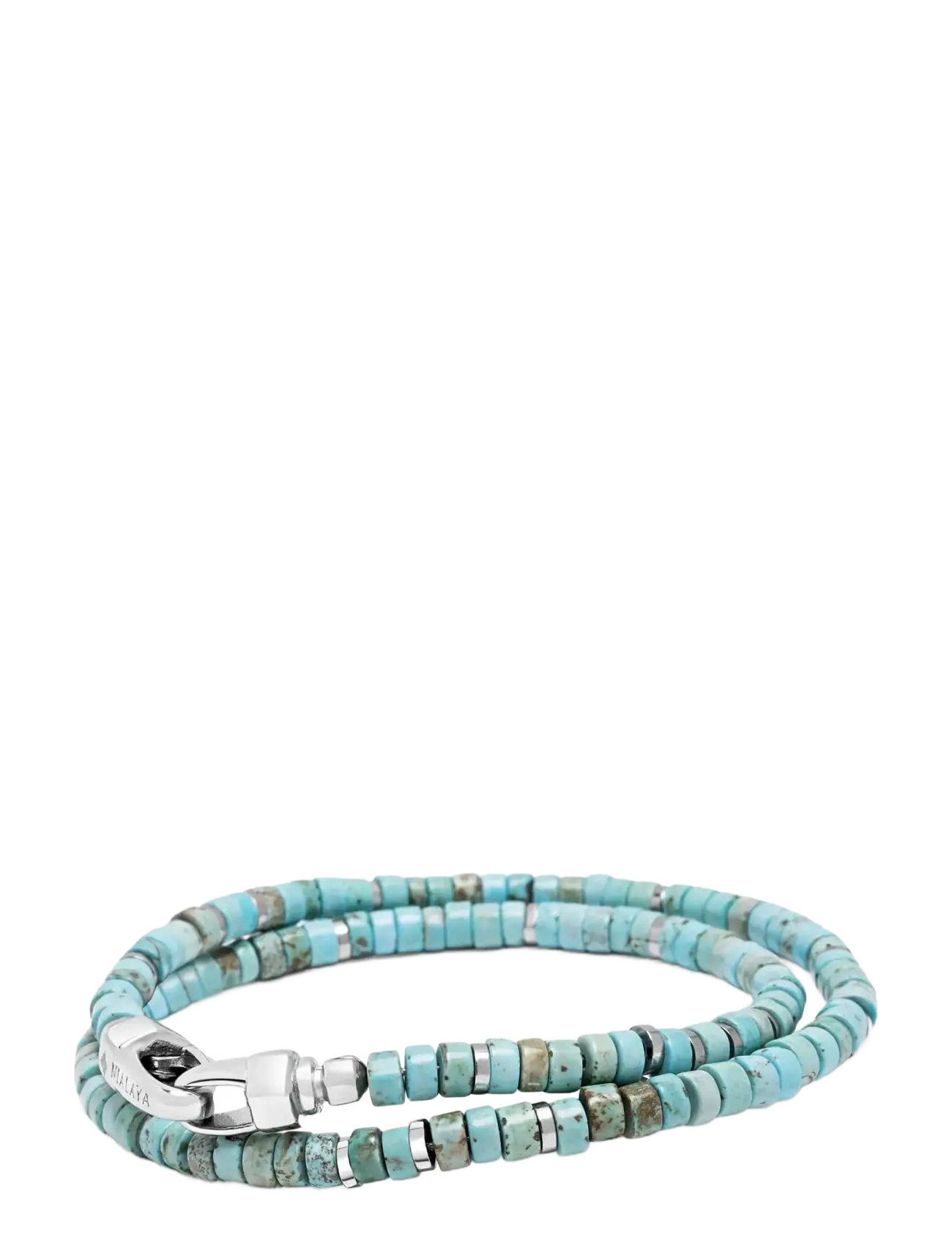 Nialaya - Turquoise Heishi Wrap Bracelet - armbånd - turquoise - 2