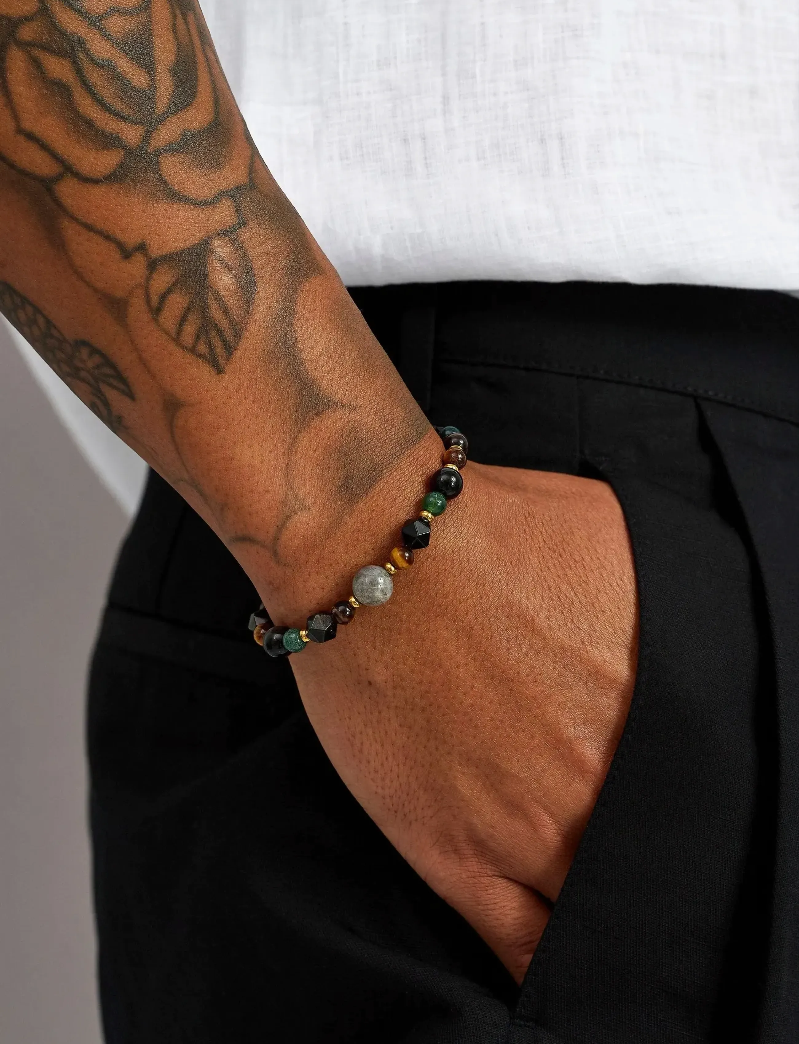 Nialaya Spiritual Power Bracelet, M, Jewellery, Mehrfarbig/gemustert - Bracelets, Männerswear